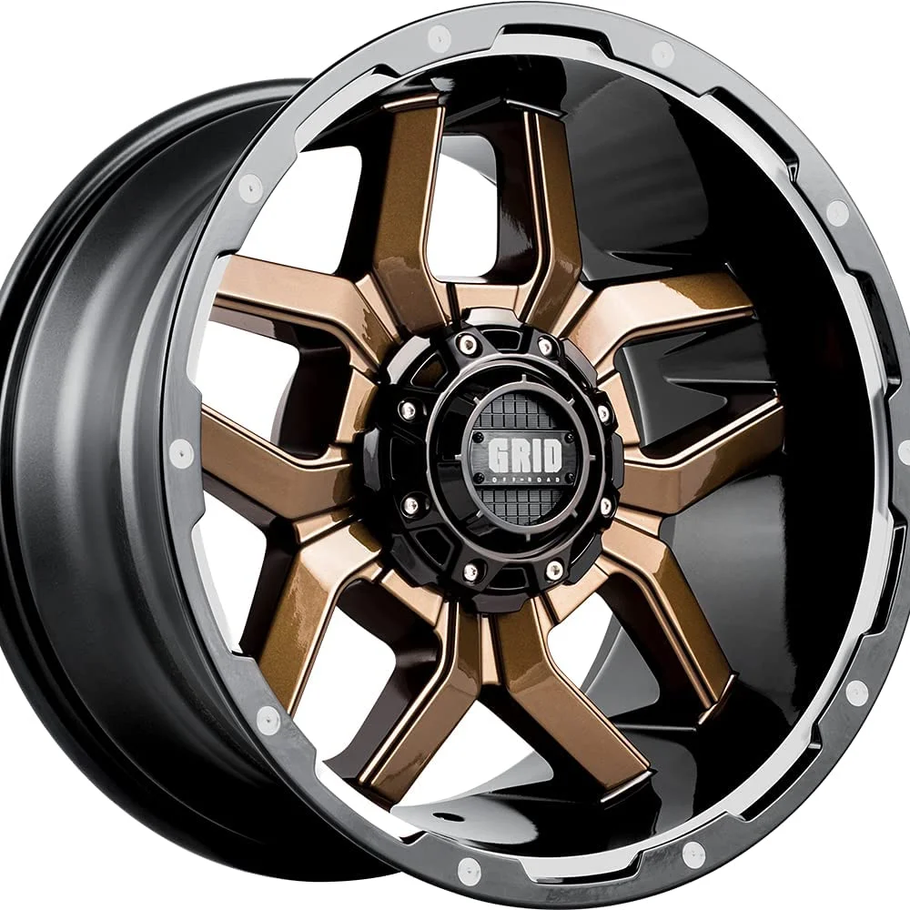Grid Custom Wheel for 18x9 inch Gloss Bronze with Black Lip 718955R1