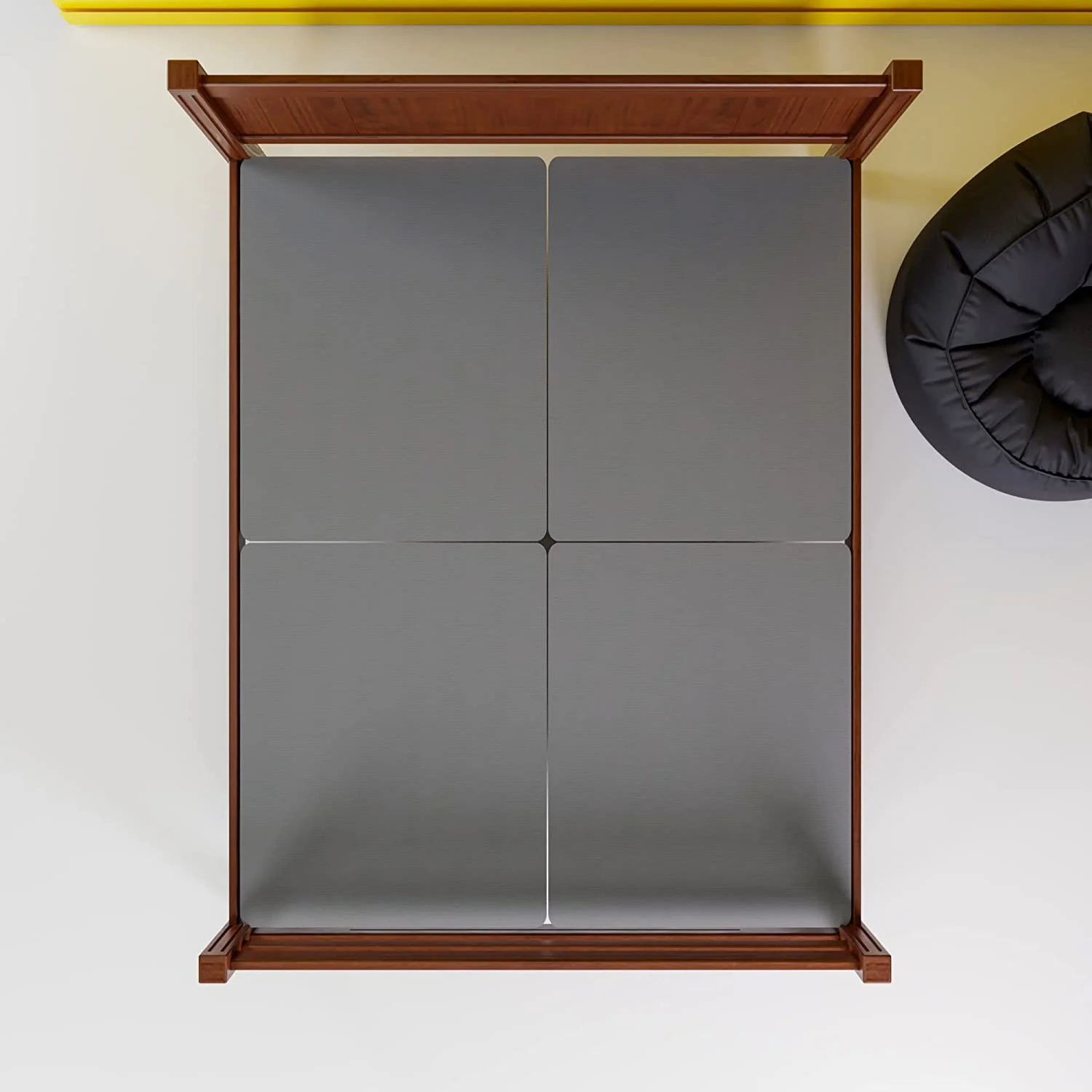 1.5-Inch Split Bunkie Board for Mattress/Bed Support - Fully Assembled, Improved Comfort and Support, Set of 2, Twin XL, Gray.