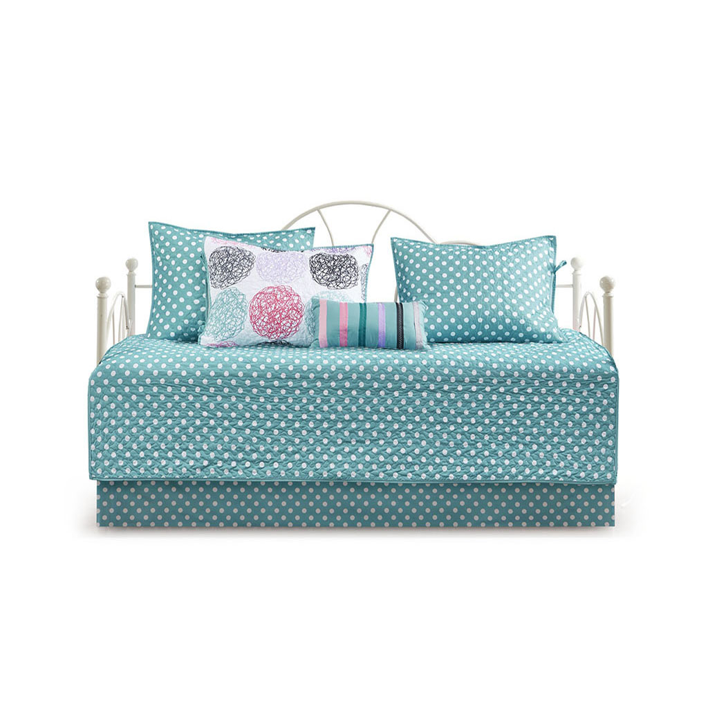 Gracie Mills Leland 6-Piece Vibrant Reversible Daybed Bedding Set - GRACE-10886