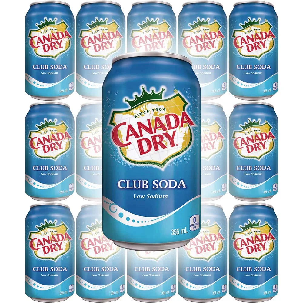 Canada Dry Club Soda Sparkling Seltzer Water, 12oz Can (Pack of 15, Total of 180 Oz) Part Drink