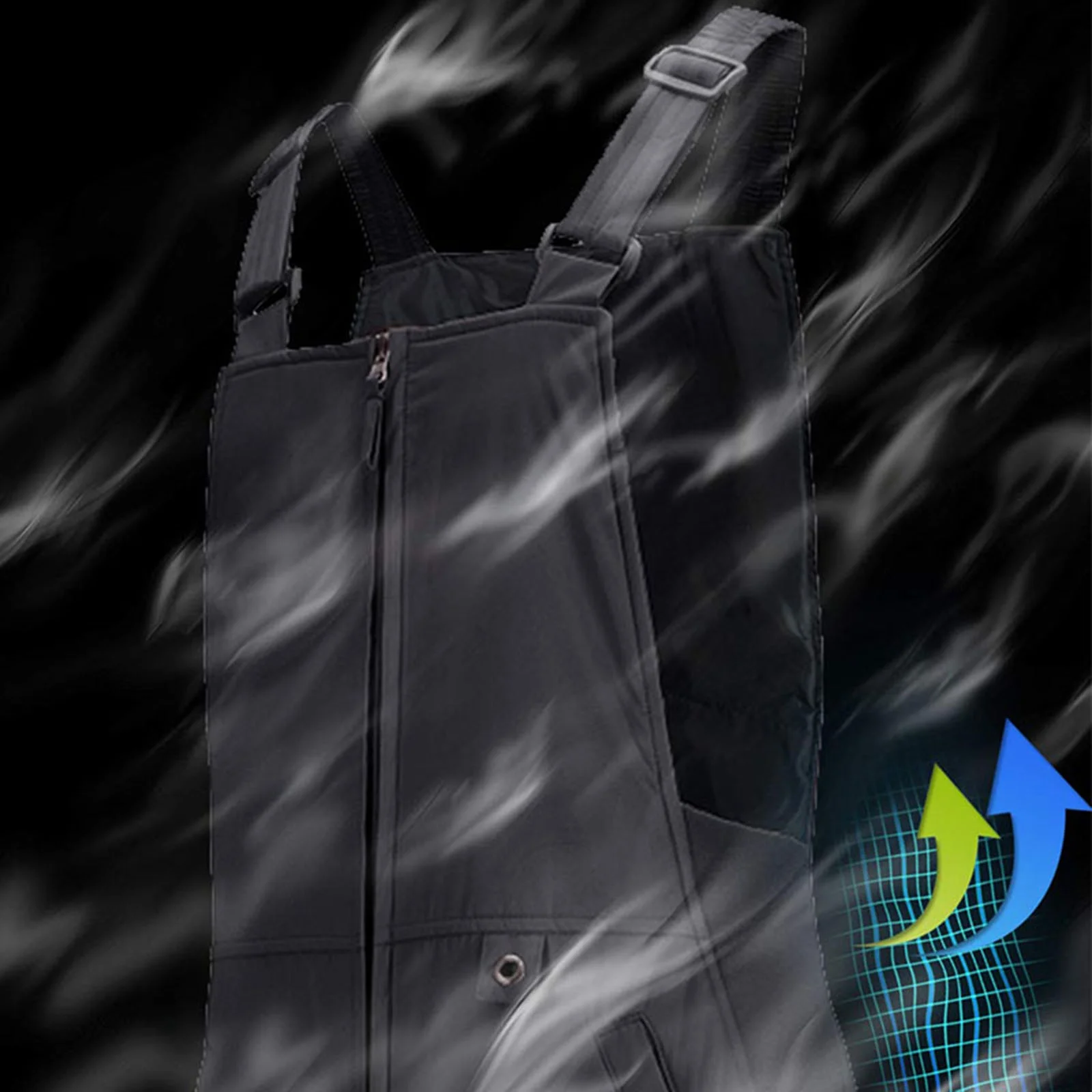 Mens Classic Ski Snow Bib Overalls Windproof Waterproof Insulated Ripstop One-Piece Jumpsuit Hiking Suspender Bib Pant