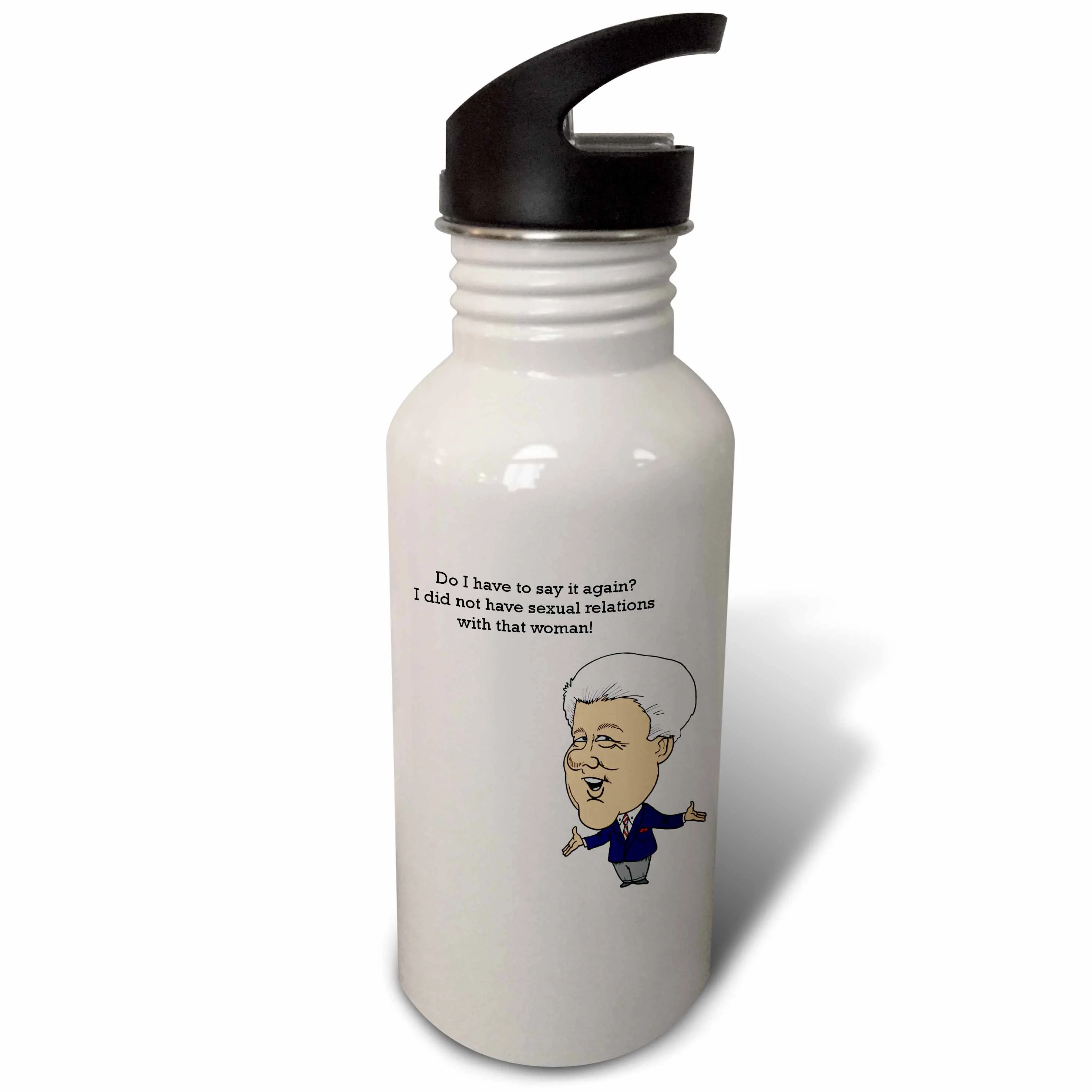 3dRose Bill Clinton Sexual Relations , Sports Water Bottle, 21oz