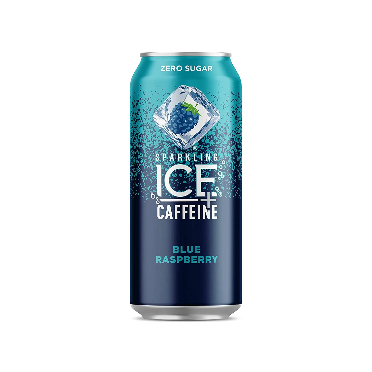Sparkling Ice +Caffeine Blue Raspberry Sparkling Water, with Antioxidants and Vitamins, Zero Sugar, 16 fl oz Cans (Pack Of 12)