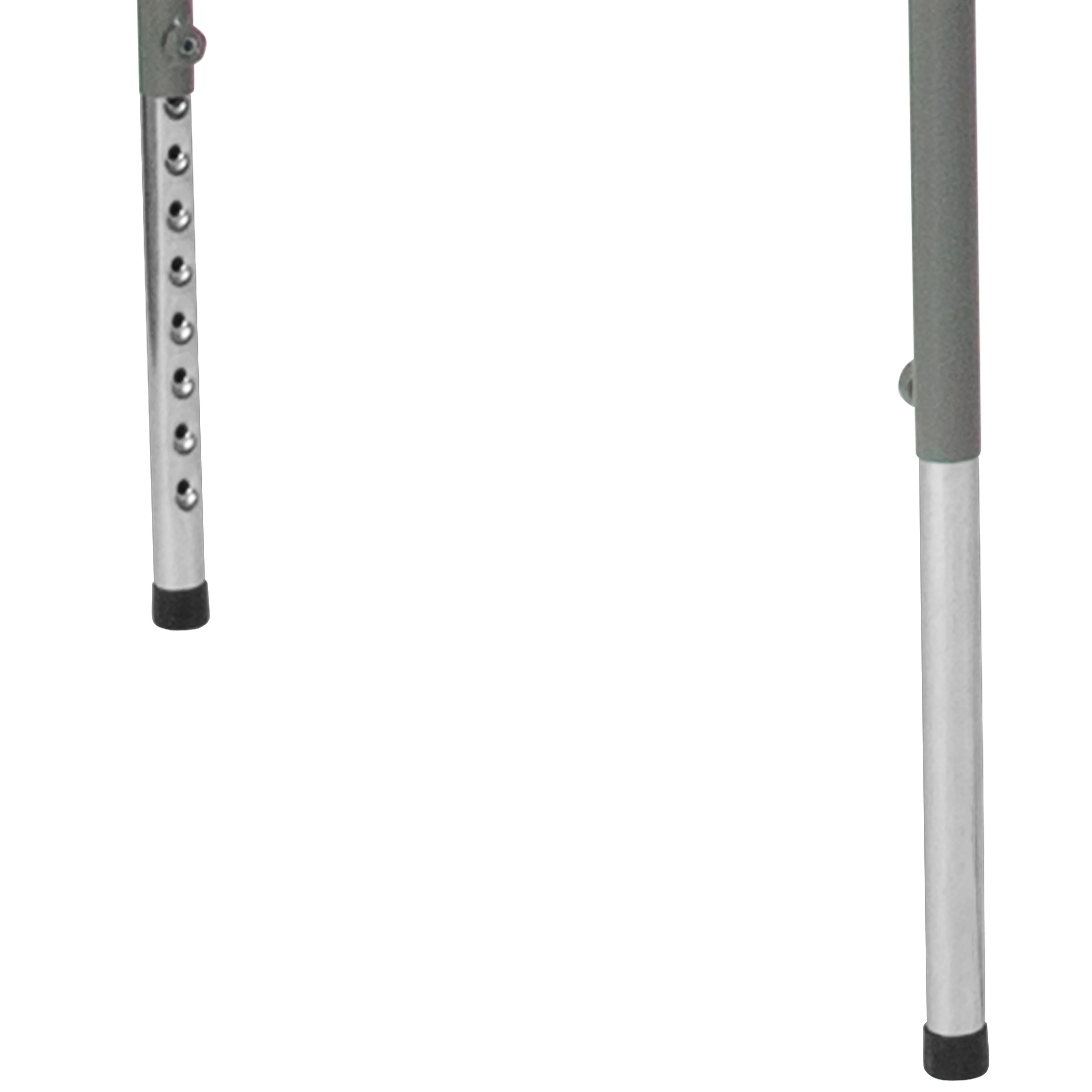 Emma + Oliver 2.79-Foot Square Height Adjustable Granite White Plastic Folding Table