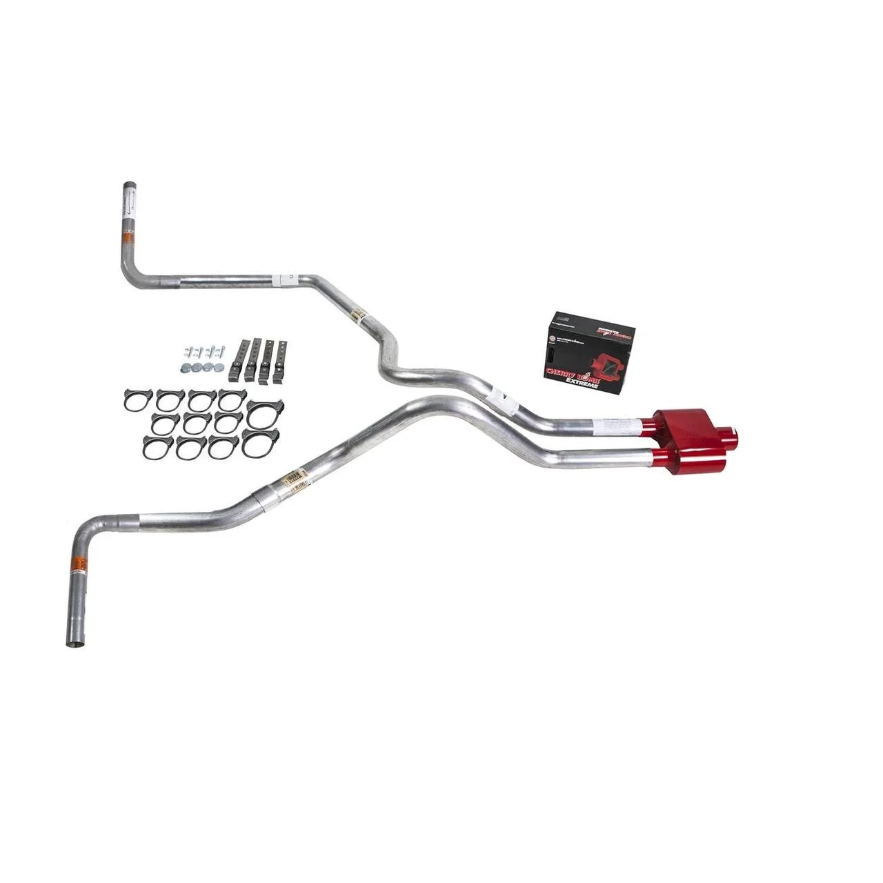 Silverado 88-95 dual exhaust 2.5 MA pipe Cherry Bomb Extreme  Side Exit