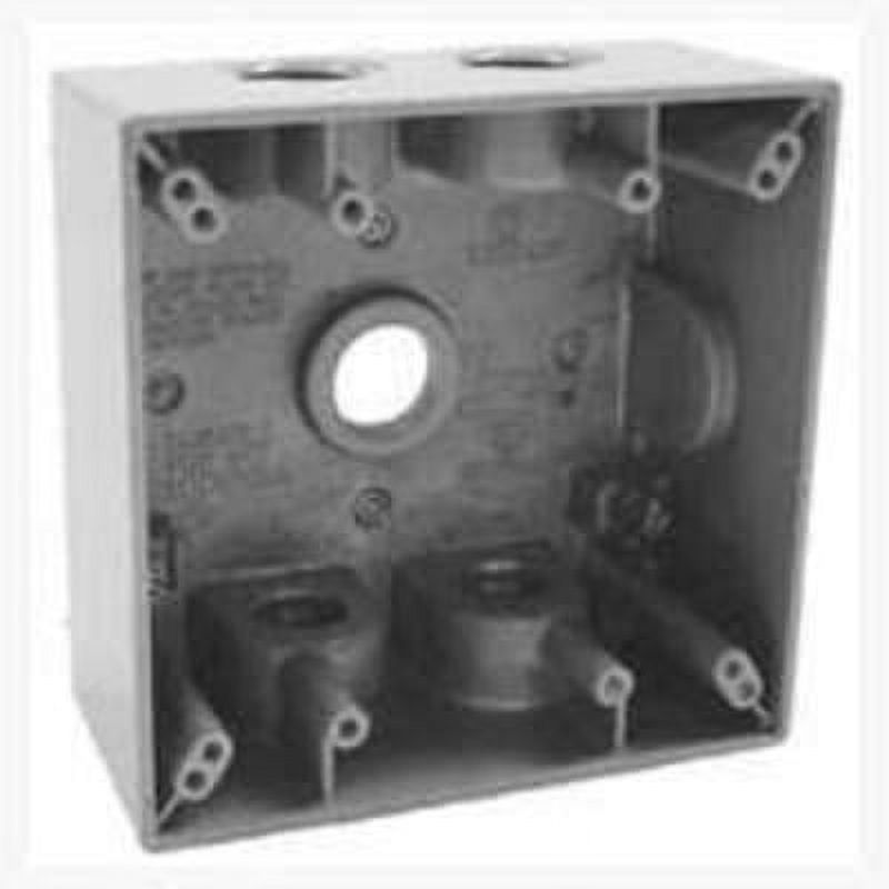 Bell 5337-0 Two Gang Outlets Weatherproof Box, Aluminum, 5-1/2