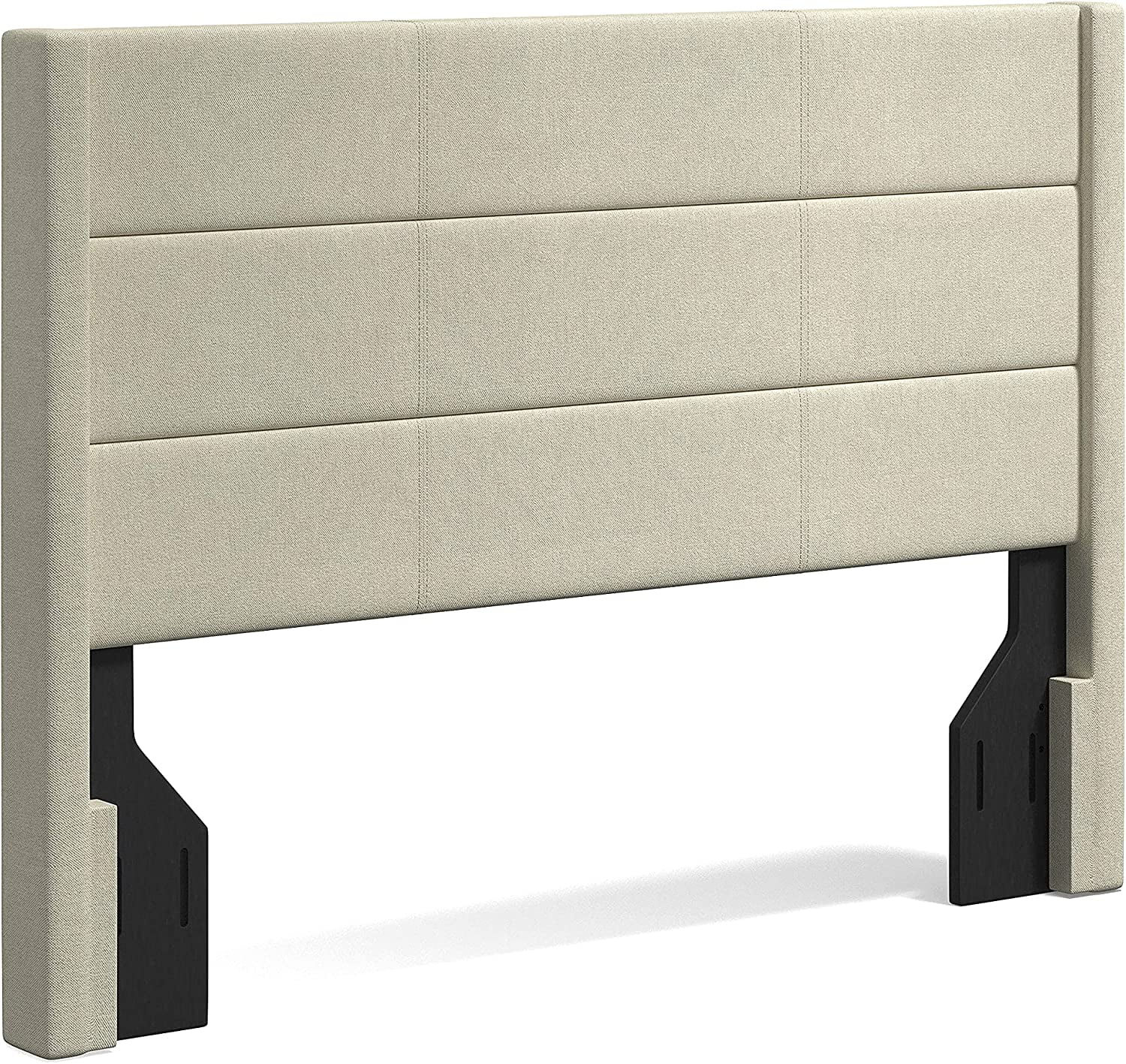 Pax Sleak Wingback Upholstered Headboard, Beige, King/California King