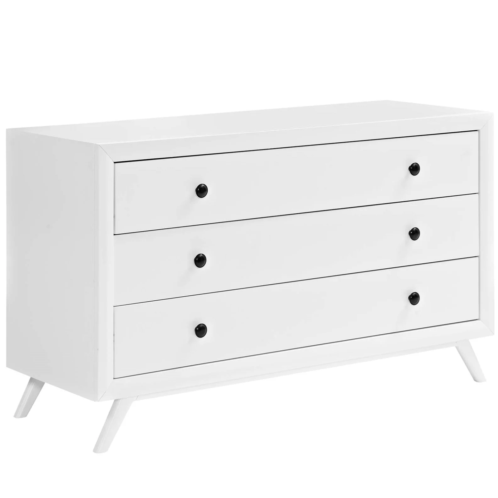 Modern Contemporary Urban Design Bedroom Dresser Cabinet, White, Wood