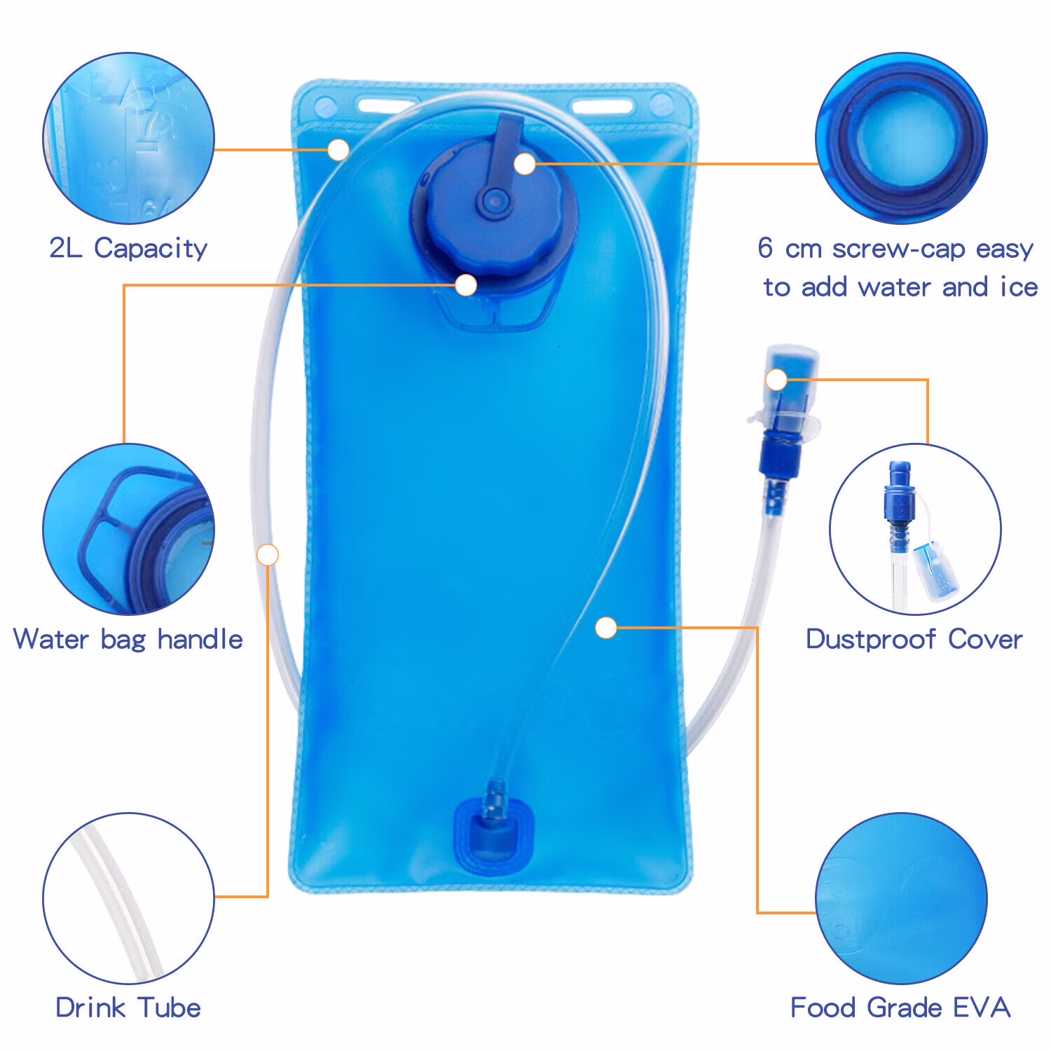 2-3L Water Bladder Bag Hydration Backpack Pack Hiking Camping Cycling Outdoor