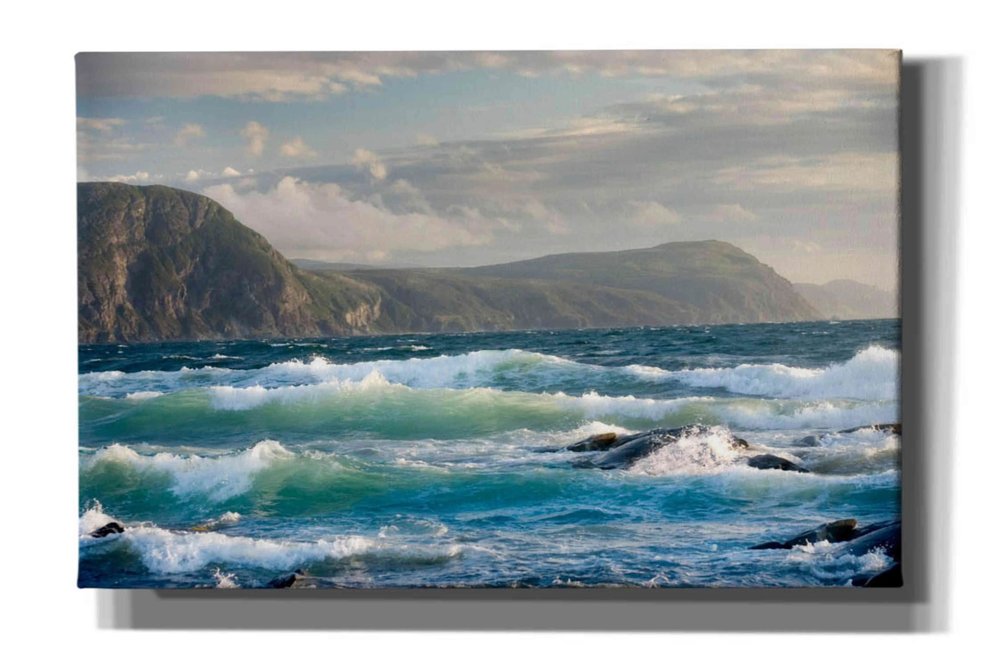 Epic Graffiti 'Newfoundland Sunset Surf' by Mike Jones, Giclee Canvas Wall Art, 40