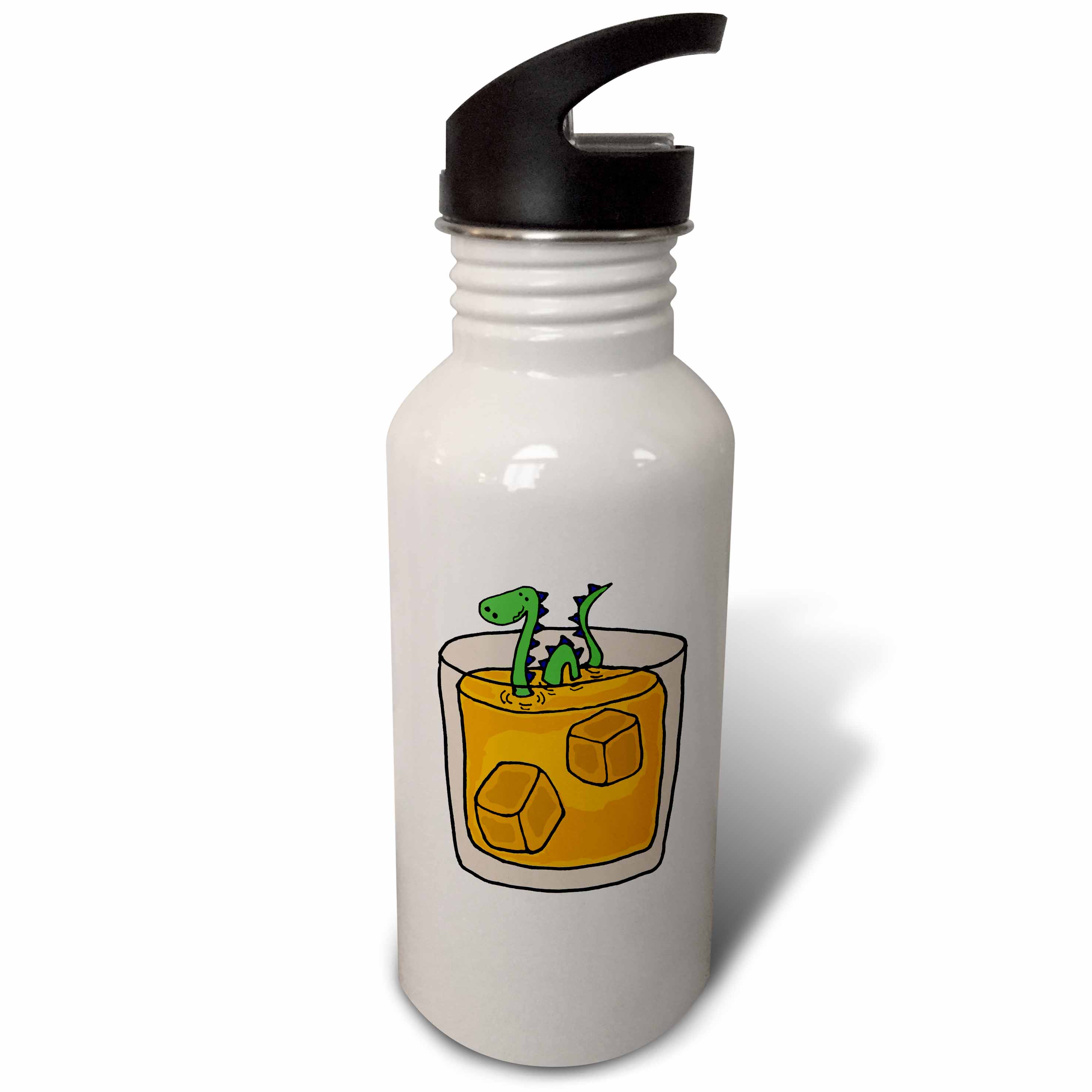 Funny Loch ness Monster in Scotch Whiskey Glass 21 oz Sports Water Bottle wb-200138-1