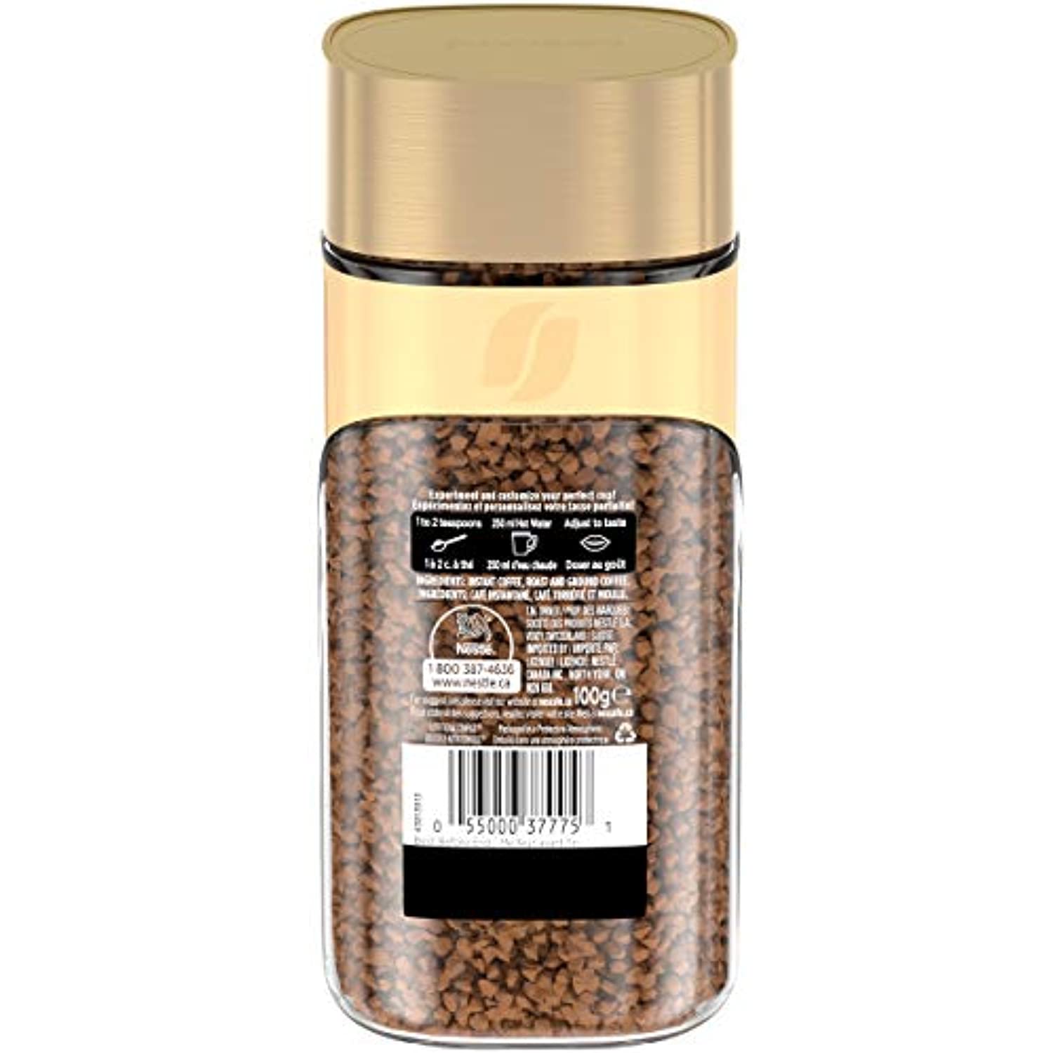 Nescafé Gold Dark Roast Instant And Roast & Ground Coffee, 100 G Jar {Imported From Canada}