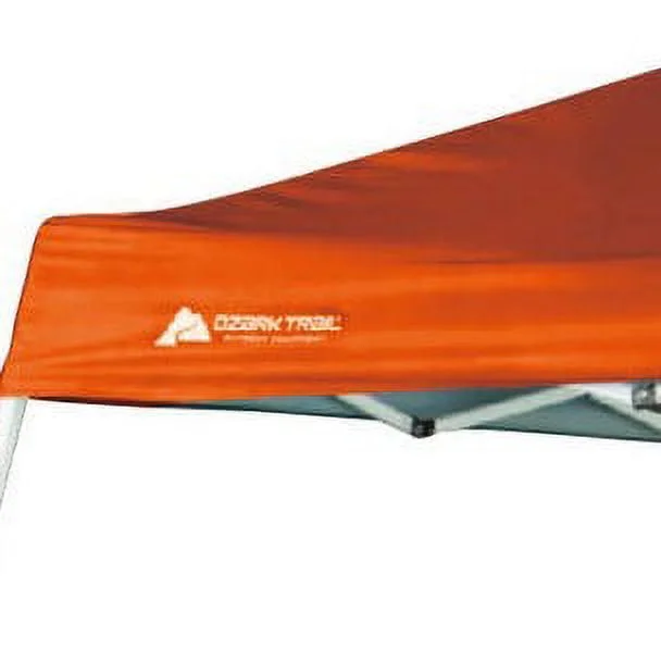 Ozark Trail 10' x 10' Instant Slant Leg Canopy, Orange, outdoor canopy
