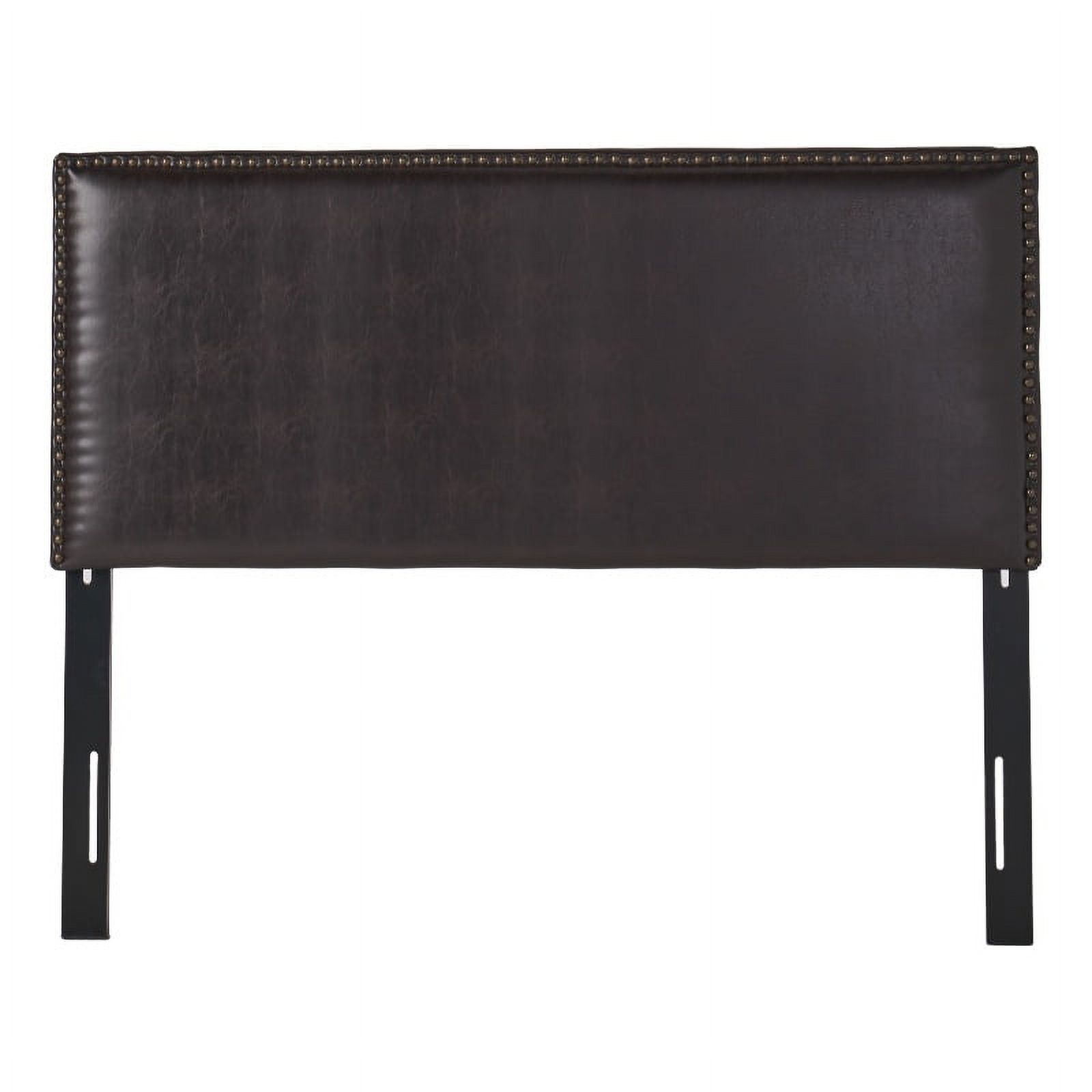 Noble House Hilton Brown Leather Headboard