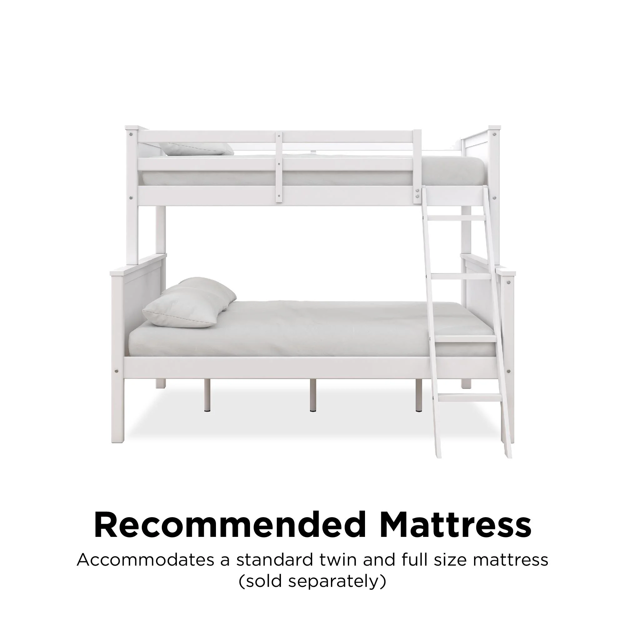 Better Homes & Gardens Ashcreek Twin-over-Full Bunk Bed, White