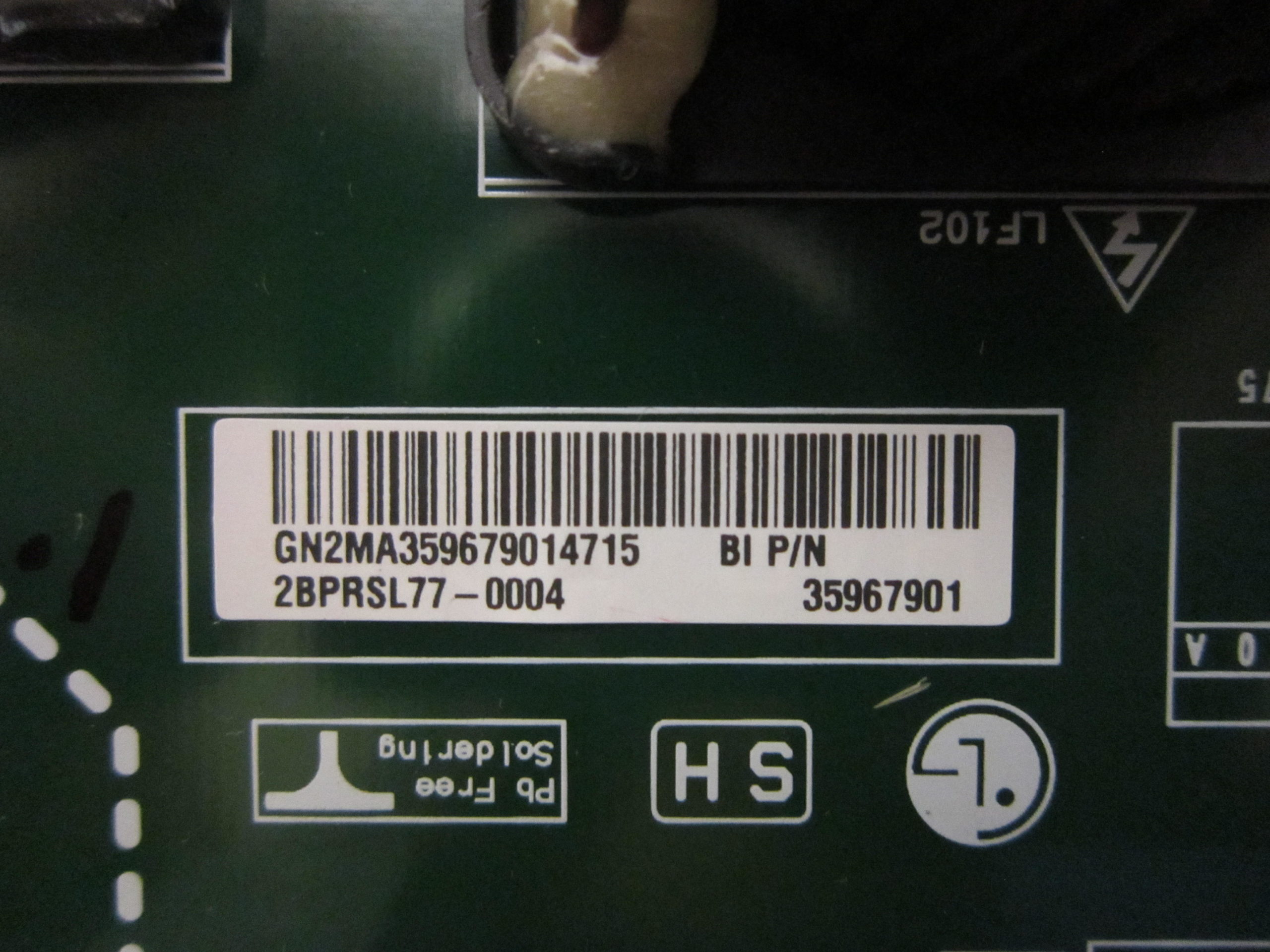 LG OLED83C2AUA Power Board EAY35967901