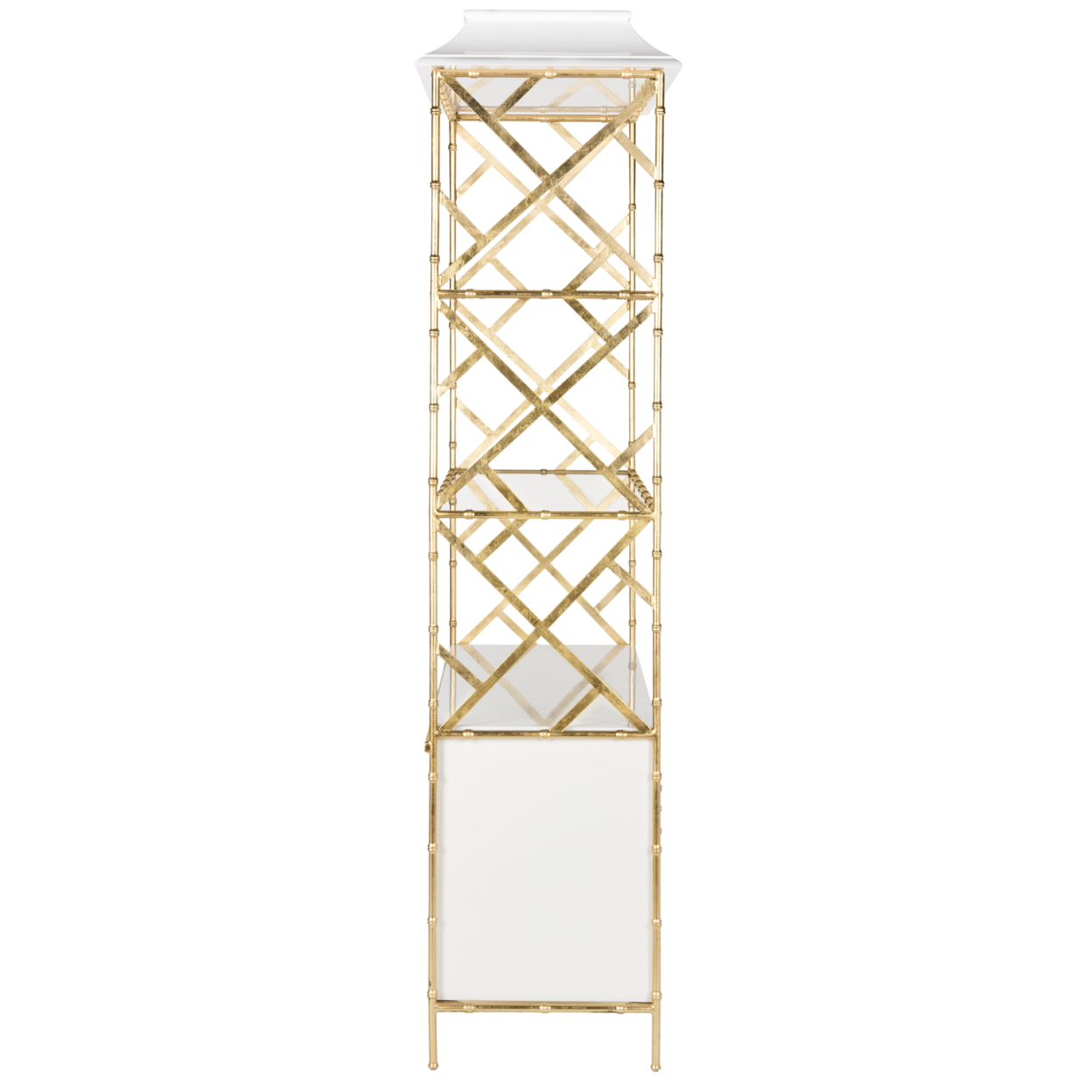 SAFAVIEH COUTURE  Adelia Bookshelf White / Gold