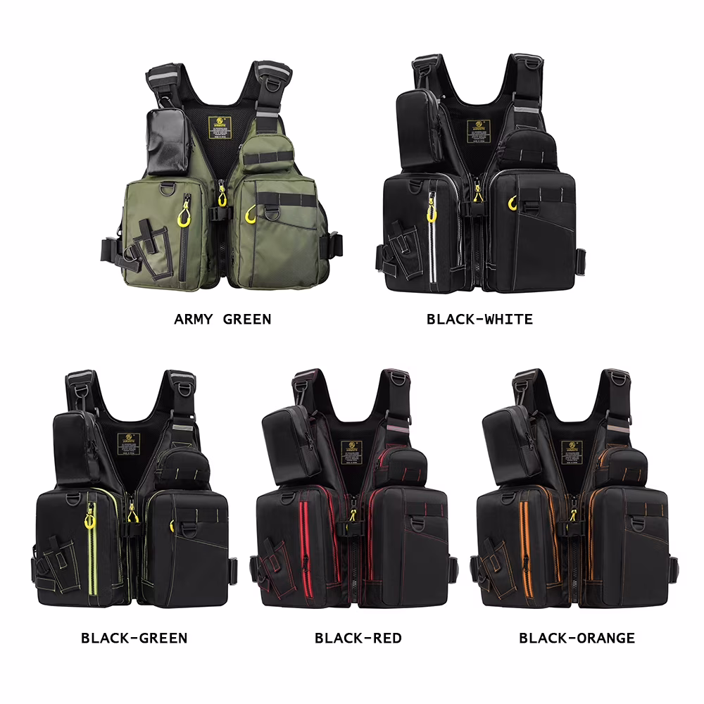 JARUSITE Fishing Multiple Pockets Floatation Vest Adults