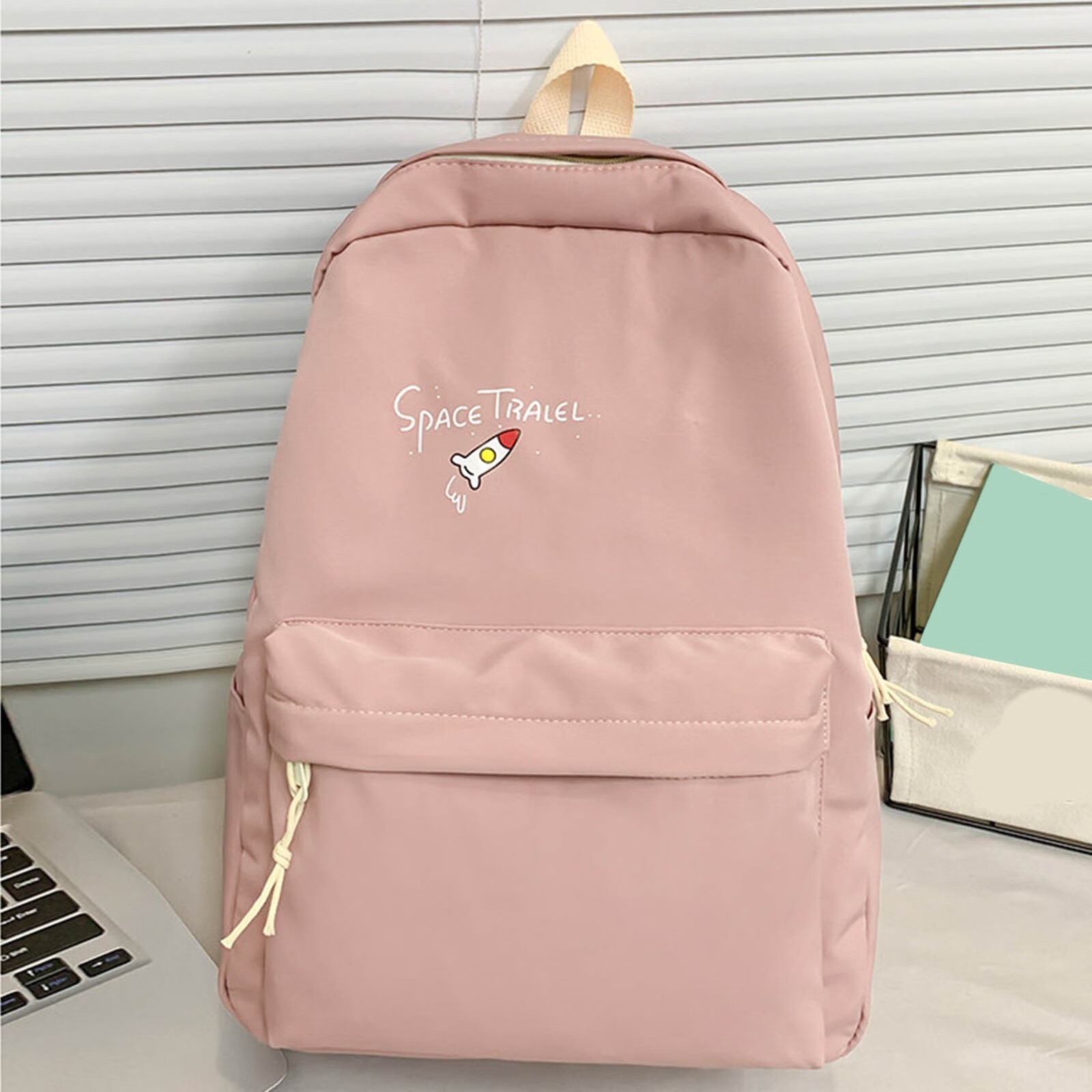 Backpacks for School Male And Female High Capacity Students Backpack Rucksack Leisure Campus Bag Youth Fashion Simple School Bag Watermelon Red