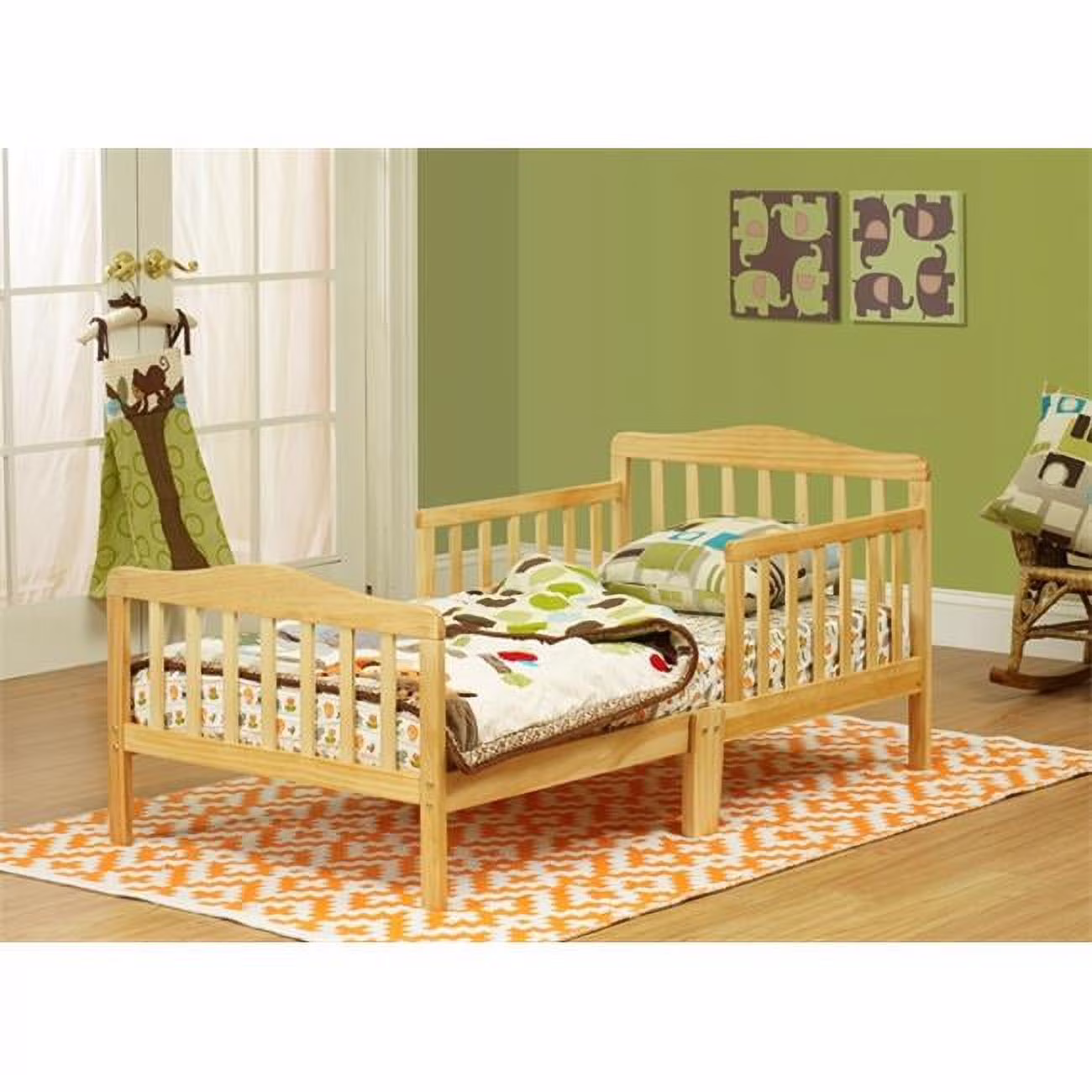 Solid Wood Natural Toddler Bed