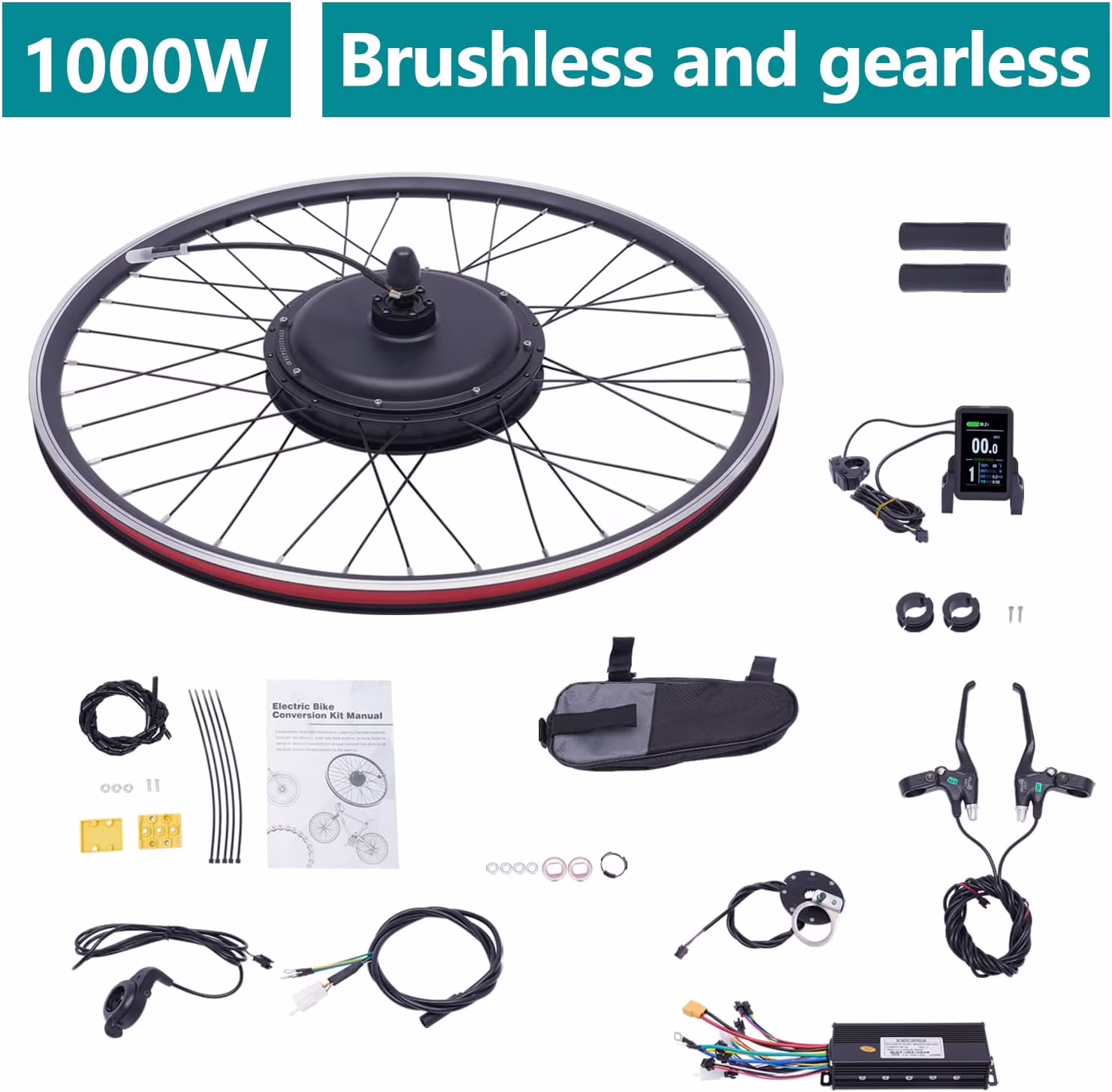 TFCFL 700C 48V eBike Conversion Kit 28/29 Inch Front Wheel & 1000W Hub Motor Electric Bike