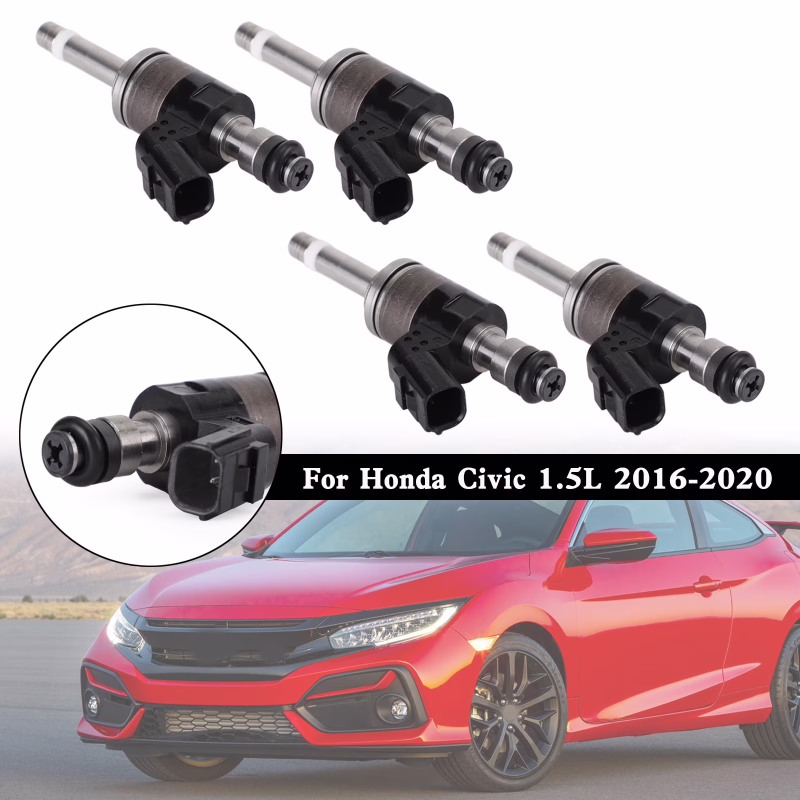 4PCS Fuel Injectors 16010-59B-315 Fit for Honda Civic 1.5L 2016-2020 16010-59B-305