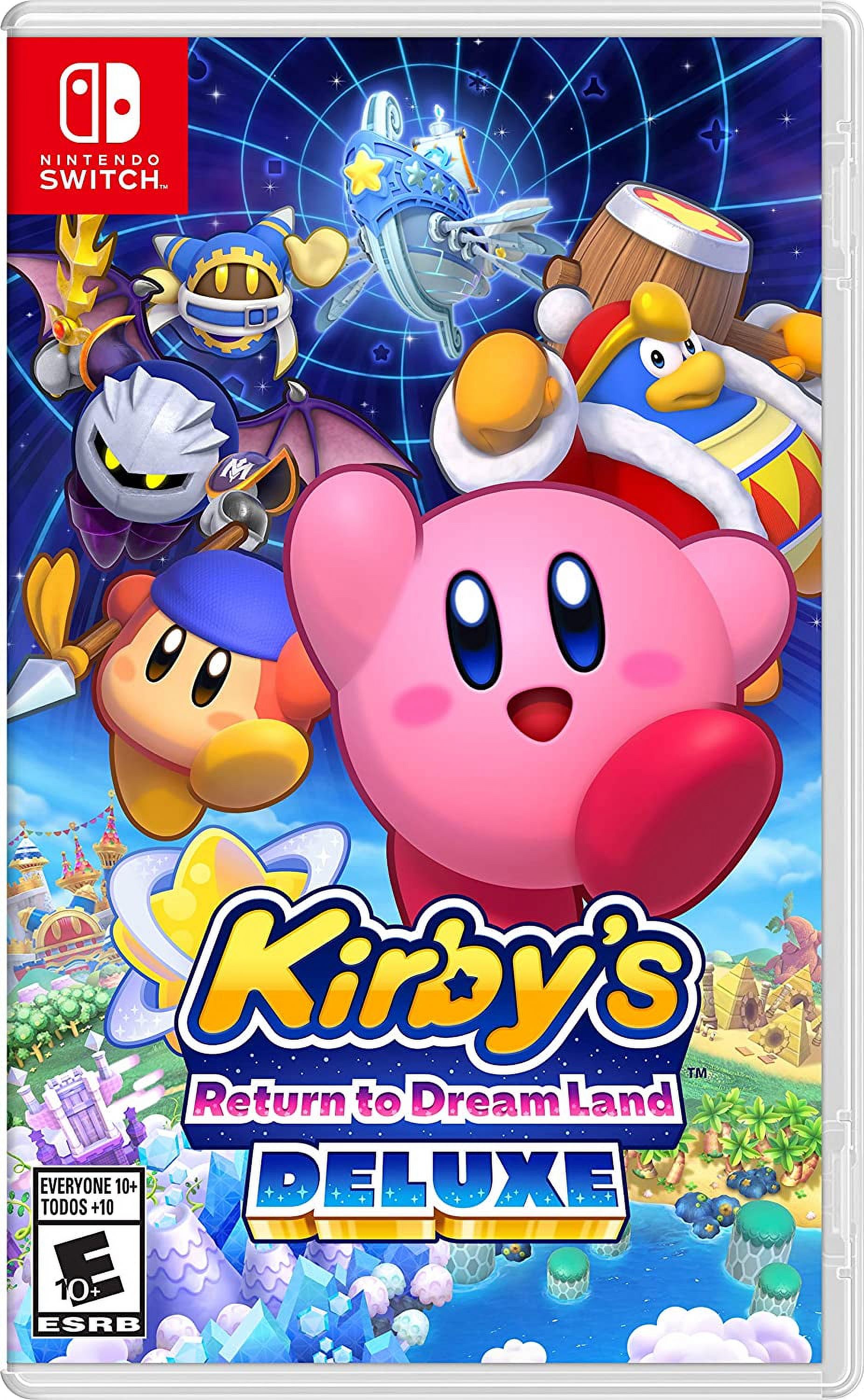 Nintendo Switch OLED Neon, Kirby's Return to DreamLand Game + White Case Bundle