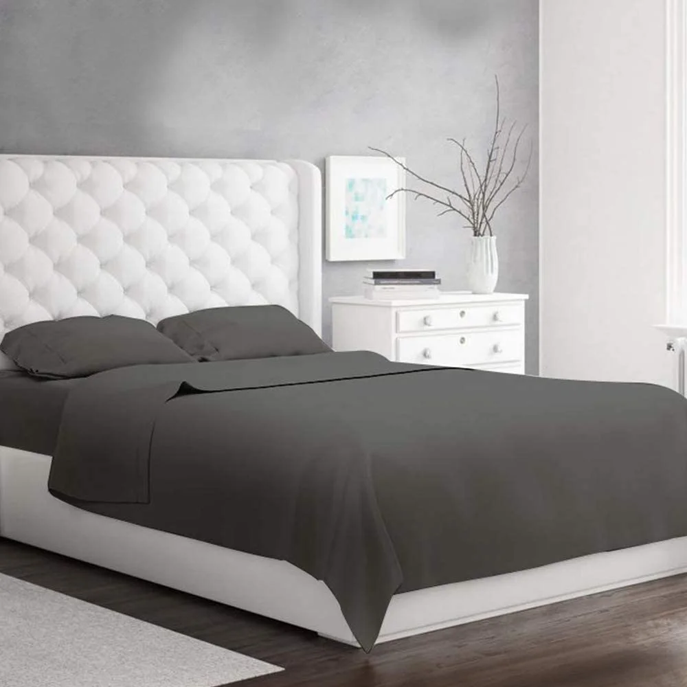 400-Thread Count Bed Sheets Italian Finish 100% Egyptian Cotton 4-PCs - Sheet Set, Fits Mattress Upto 21