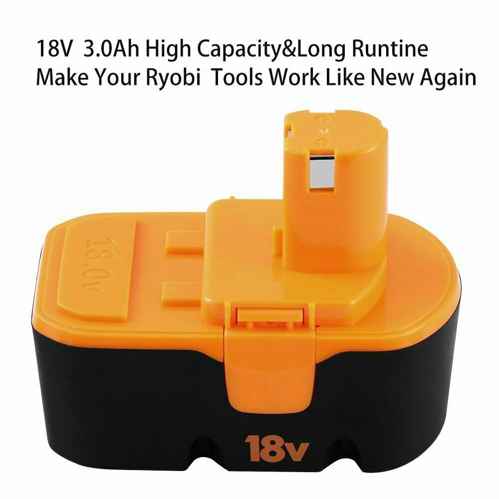 P100 4.0Ah Ni-Mh Replacement Battery Compatible with Ryobi One+ 18V Battery P100 P101 P102 P103 P104 P105 P107 P108 P109 with P117 Replacement Charger