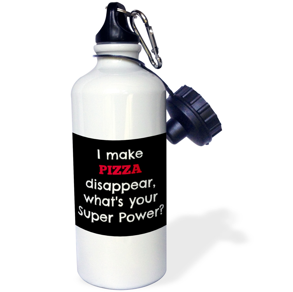 I make pizza disappear whats your super power 21 oz Sports Water Bottle wb-214435-1
