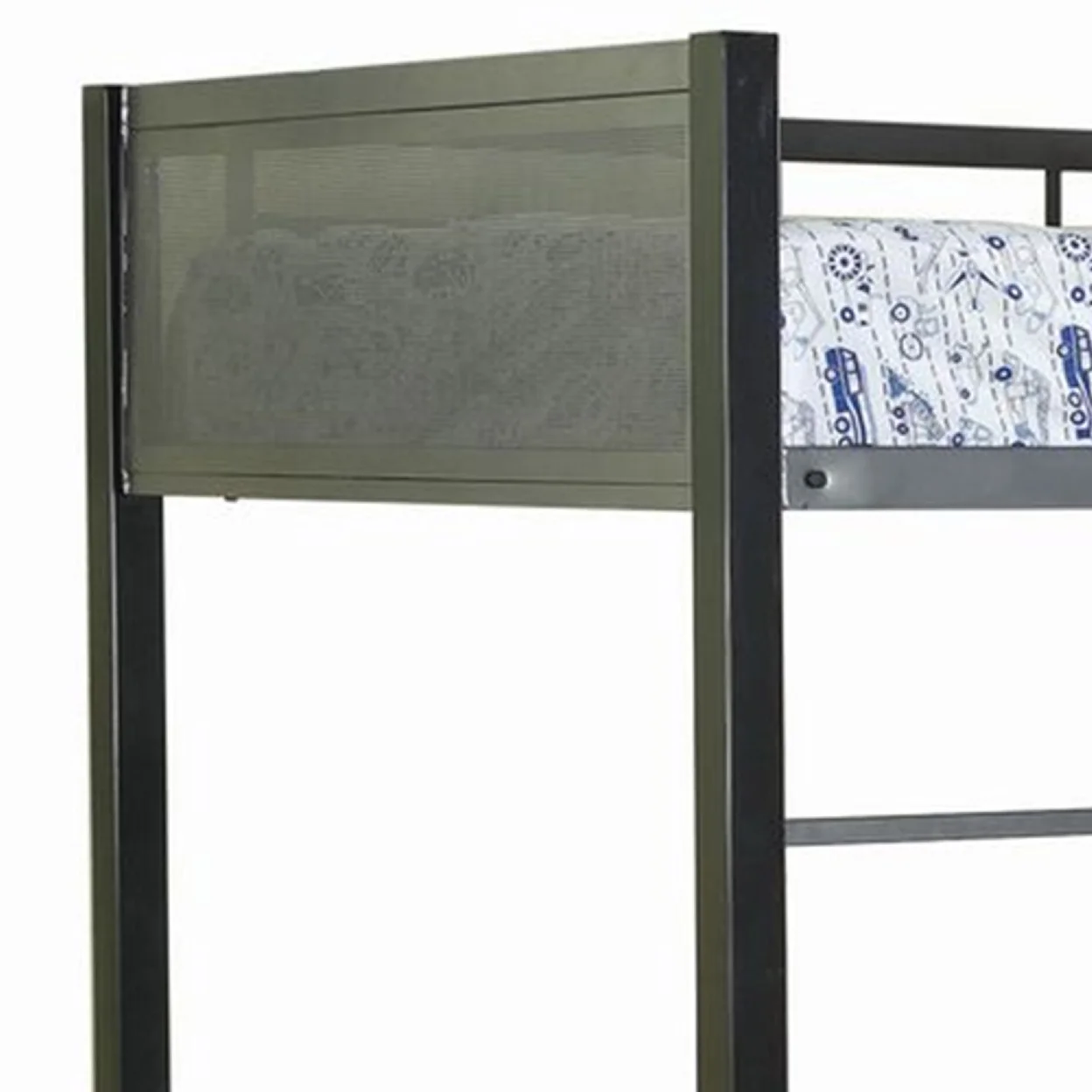 Meyers Twin Over Twin Metal Bunk Bed Black and Gunmetal