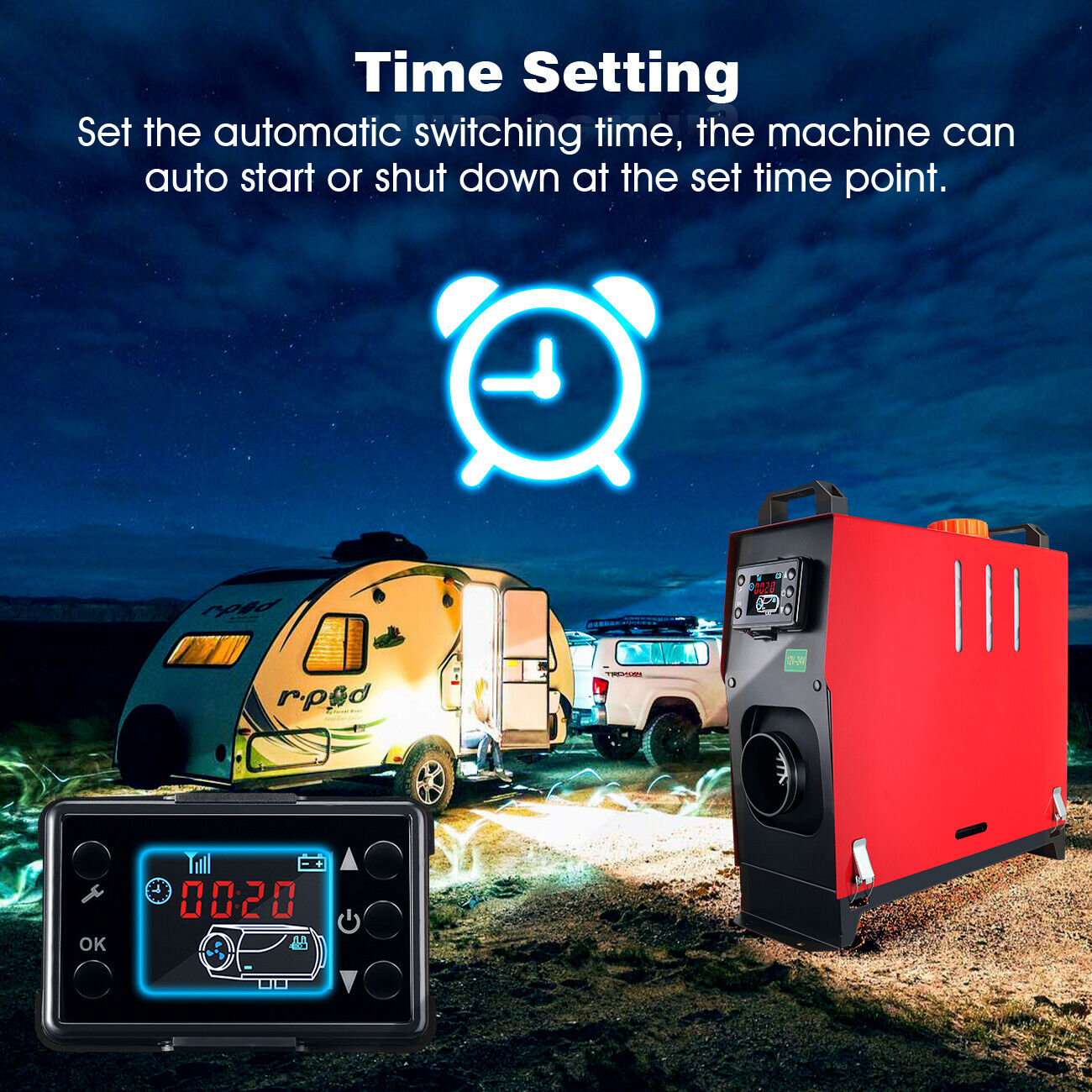 2Pcs 8KW 12V Air Diesel Heater w/ LCD Switch Car Boat Truck Quiet Parking Heater