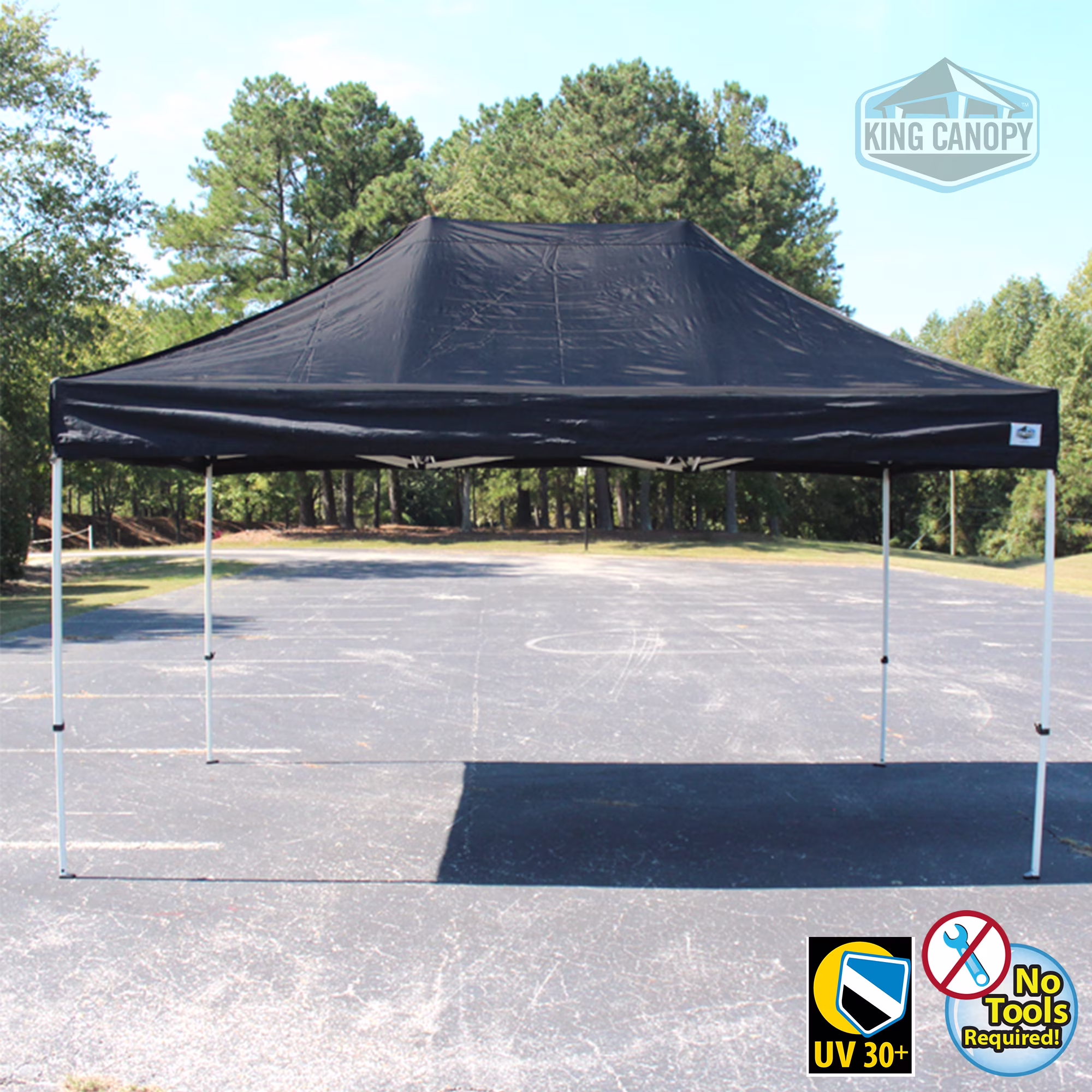 King Canopy TUFF TENT WHITE Frame 10X15 Instant Pop Up Tent with BLACK Cover