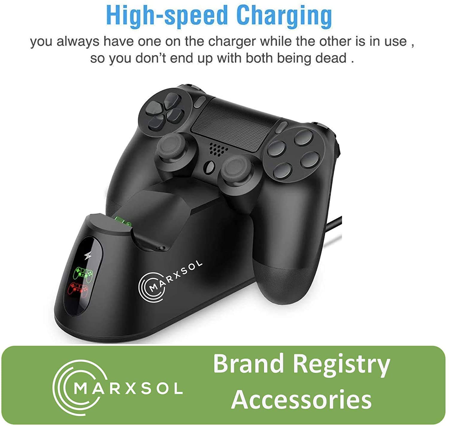 Newest Playstation VR Iron Man, Compatible with PS4 & PS5: VR Headset, Camera, Move Motion Controllers, Iron Man + Marxsol PS4 Controller Fast Charging Dock Bundle