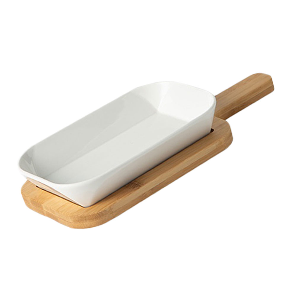 HOMEMAXS 1 Set Smooth Delicate Baking Tray Durable Household Bakeware Ceramics Baking Pan