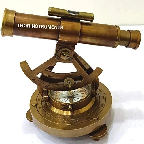 Antique Brass Alidade Compass 6
