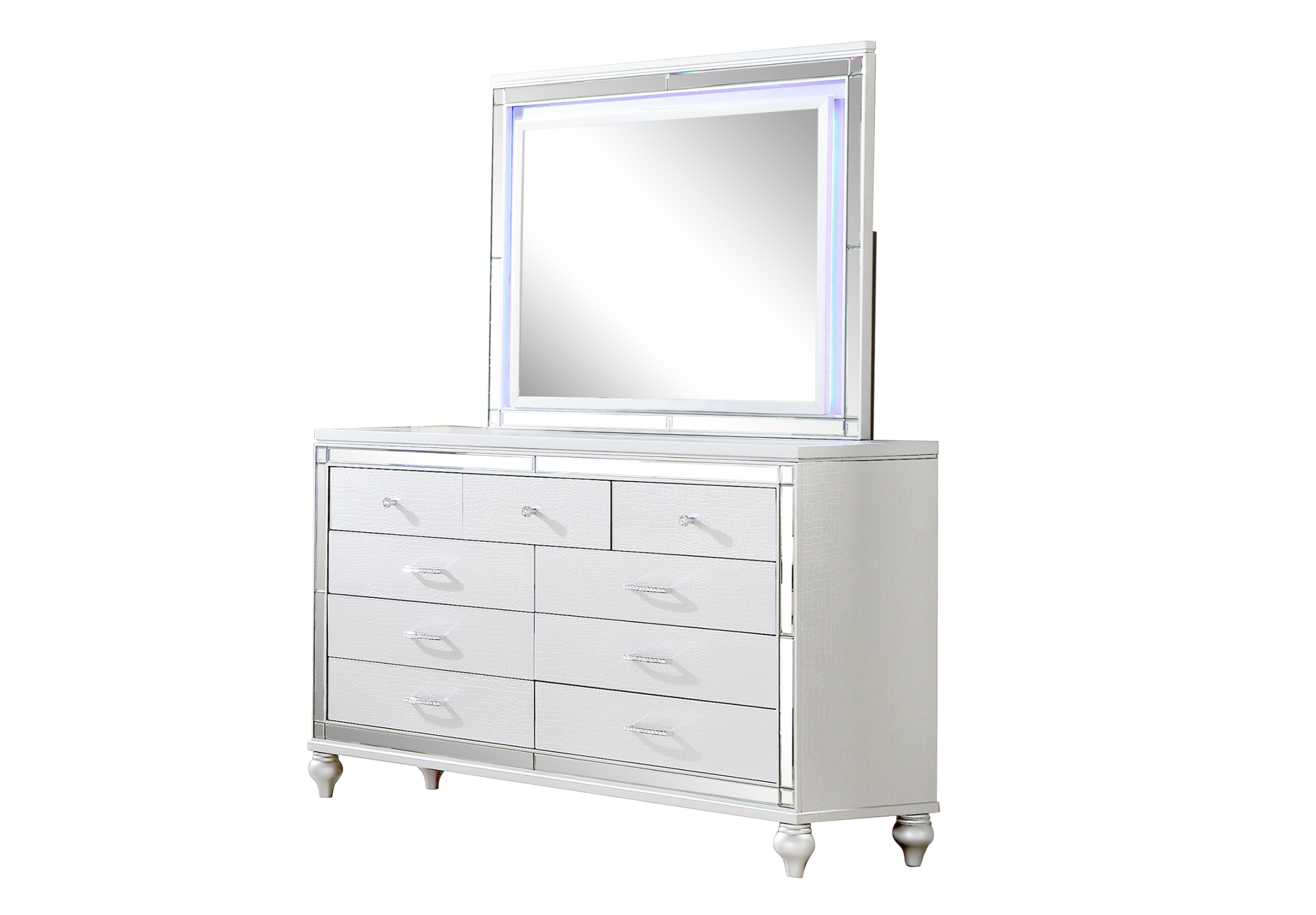 Modern White Wood Dresser - 154.32 - Elevate Bedroom Storage