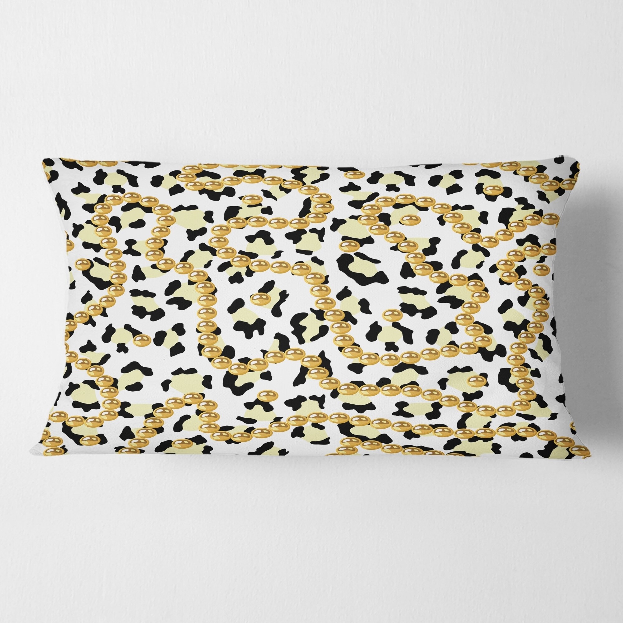 DESIGN ART Designart 'Leopard Fur Safari VI' Mid-Century Modern Throw Pillow 18 x 18 Medium