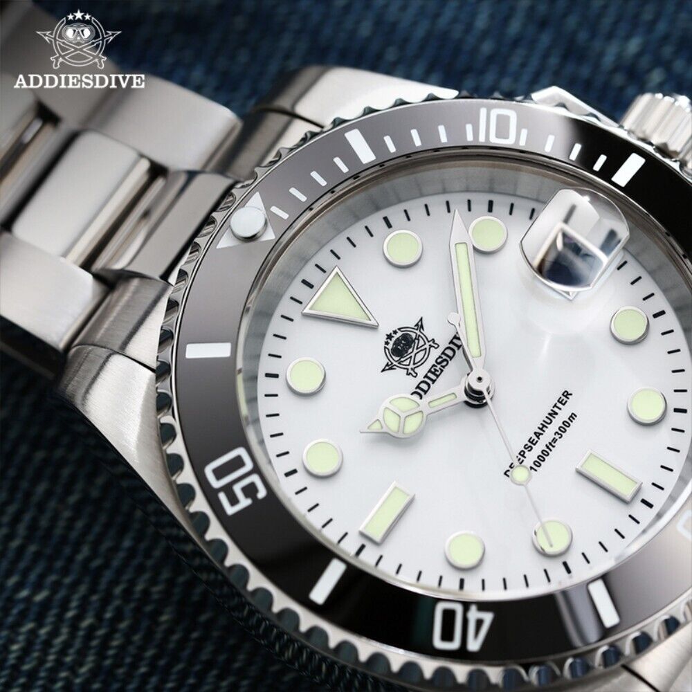 Men's Quartz Watch Ceramic Rotating Bezel Japan Miyota Movement 300M Waterproof