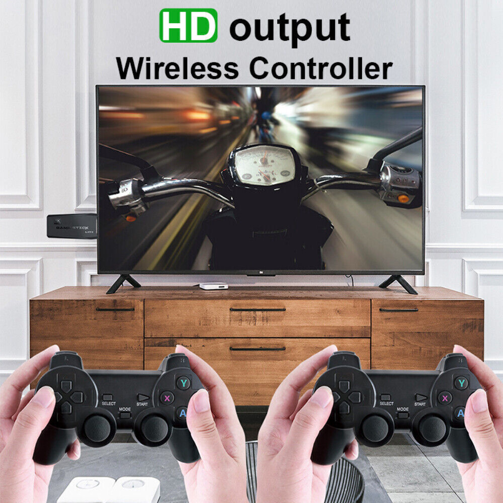 4K HD TV Game Stick 20000+Retro Video Game Console 64G Dual Wireless Controller