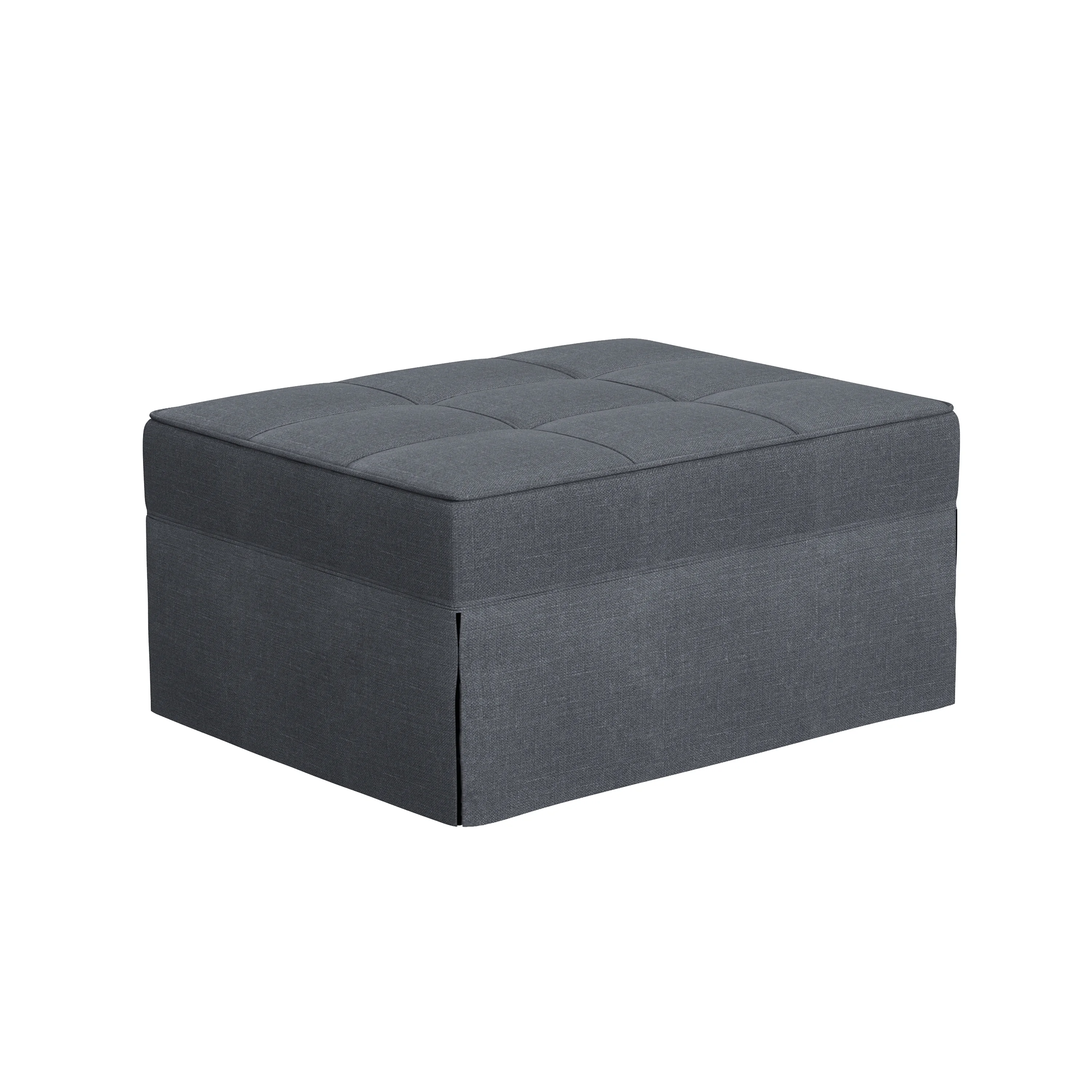 Ucloveria Ottoman Sleeper Chair Bed, Soft Tufted Velvet Folding Sofa Bed, Convertible Couch Recliner