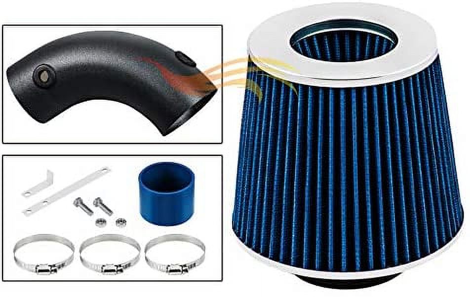 RW SERIES - MATTE BLACK PIPE BLUE - SHORT RAM INTAKE Compatible For 91-93 CHEVY LUMINA / 91-93 OLDSMOBILE CUTLASS SUPREME