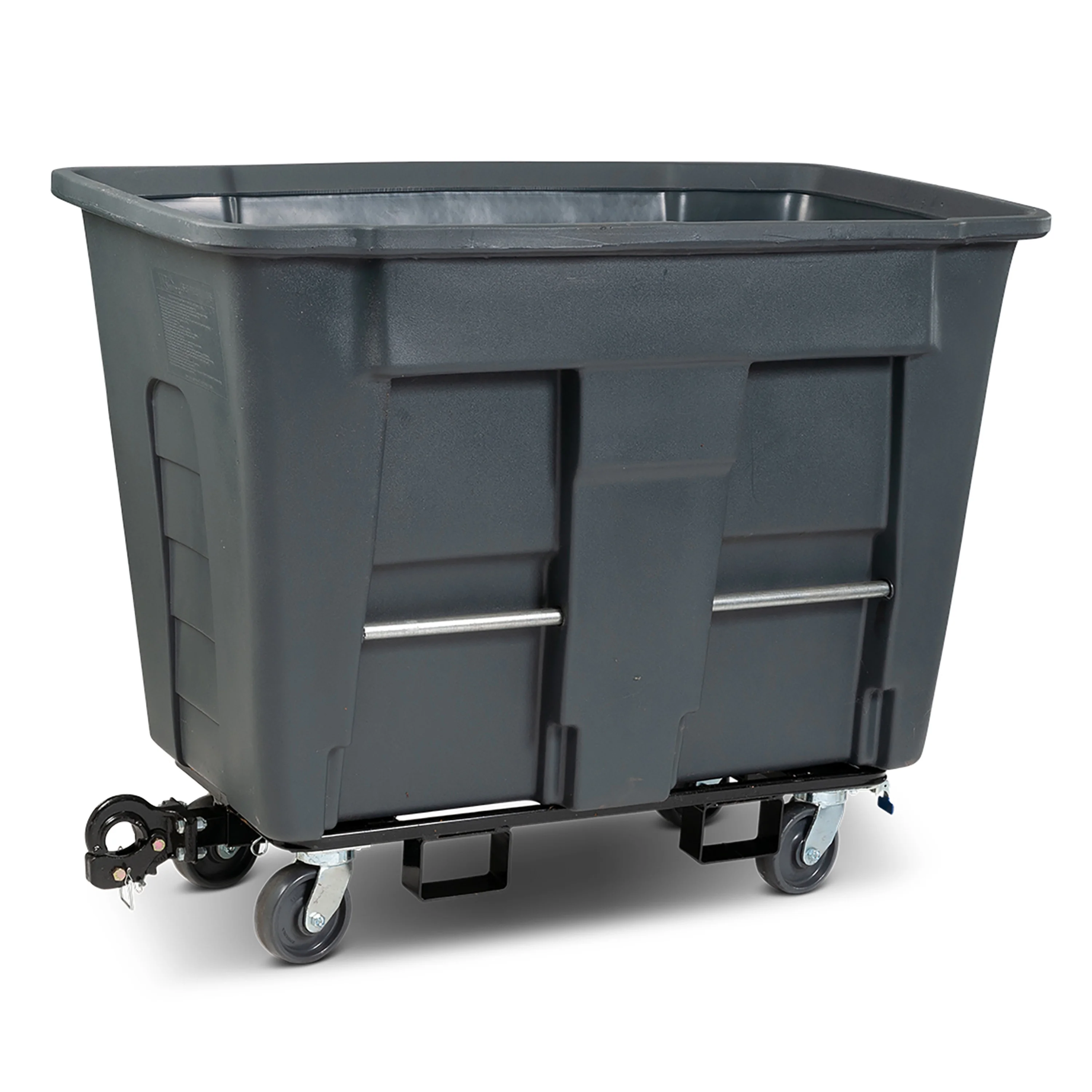Toter 1 Cubic Yard 1,000 lbs. Capacity Towable Mobile Truck - Gray
