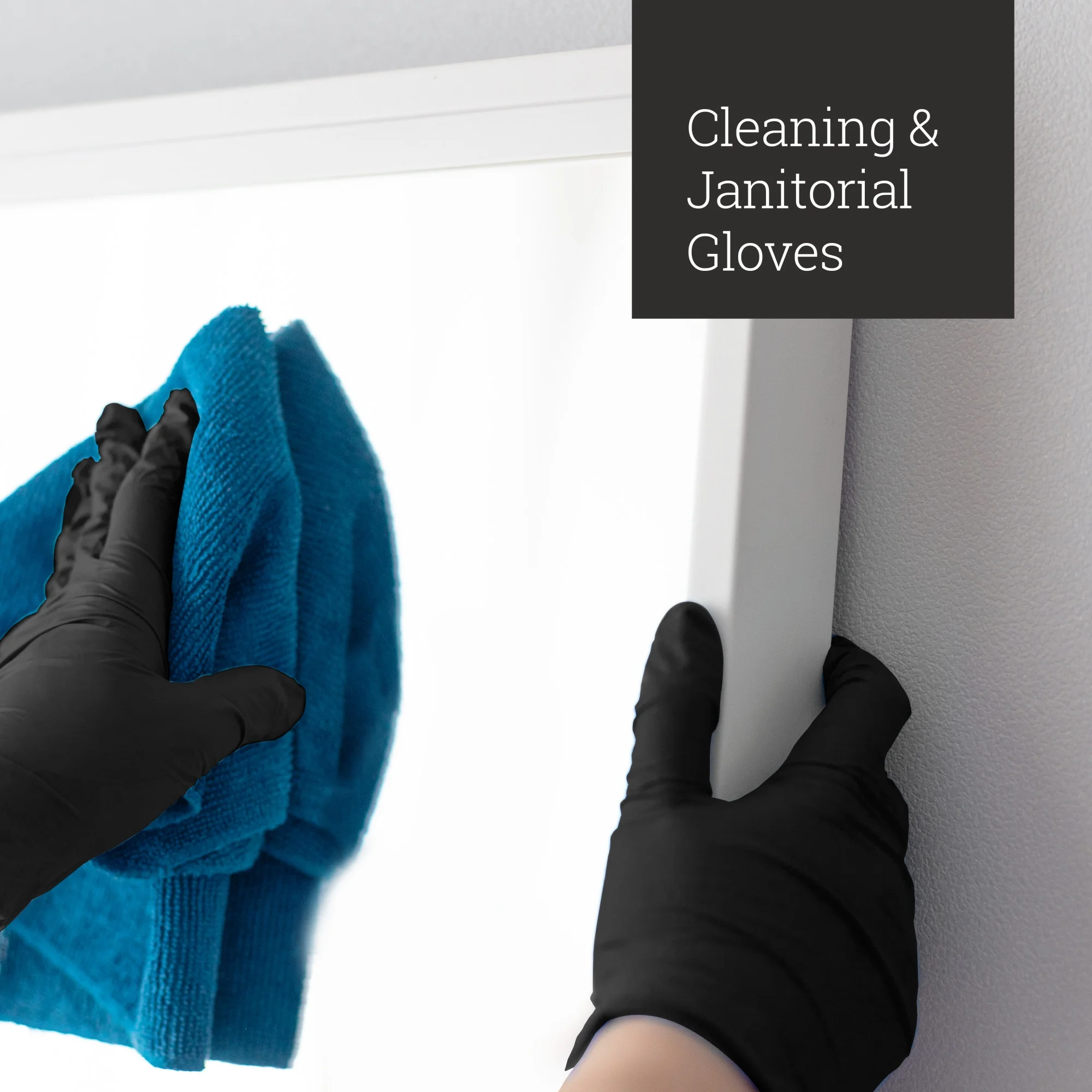 JussStuff Nitrile Gloves, Disposable, Latex Free, Food Safe - Black - Box of 100 Gloves (Medium)