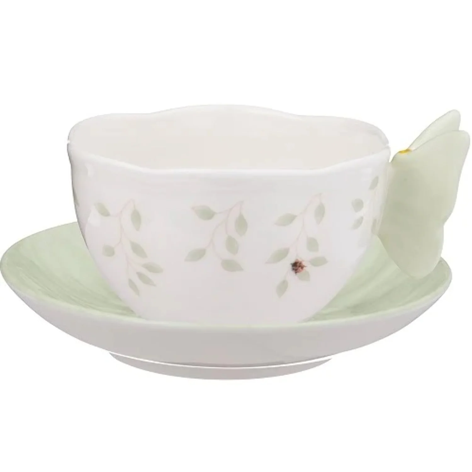 LENOX Butterfly Meadow Green Cup  Saucer