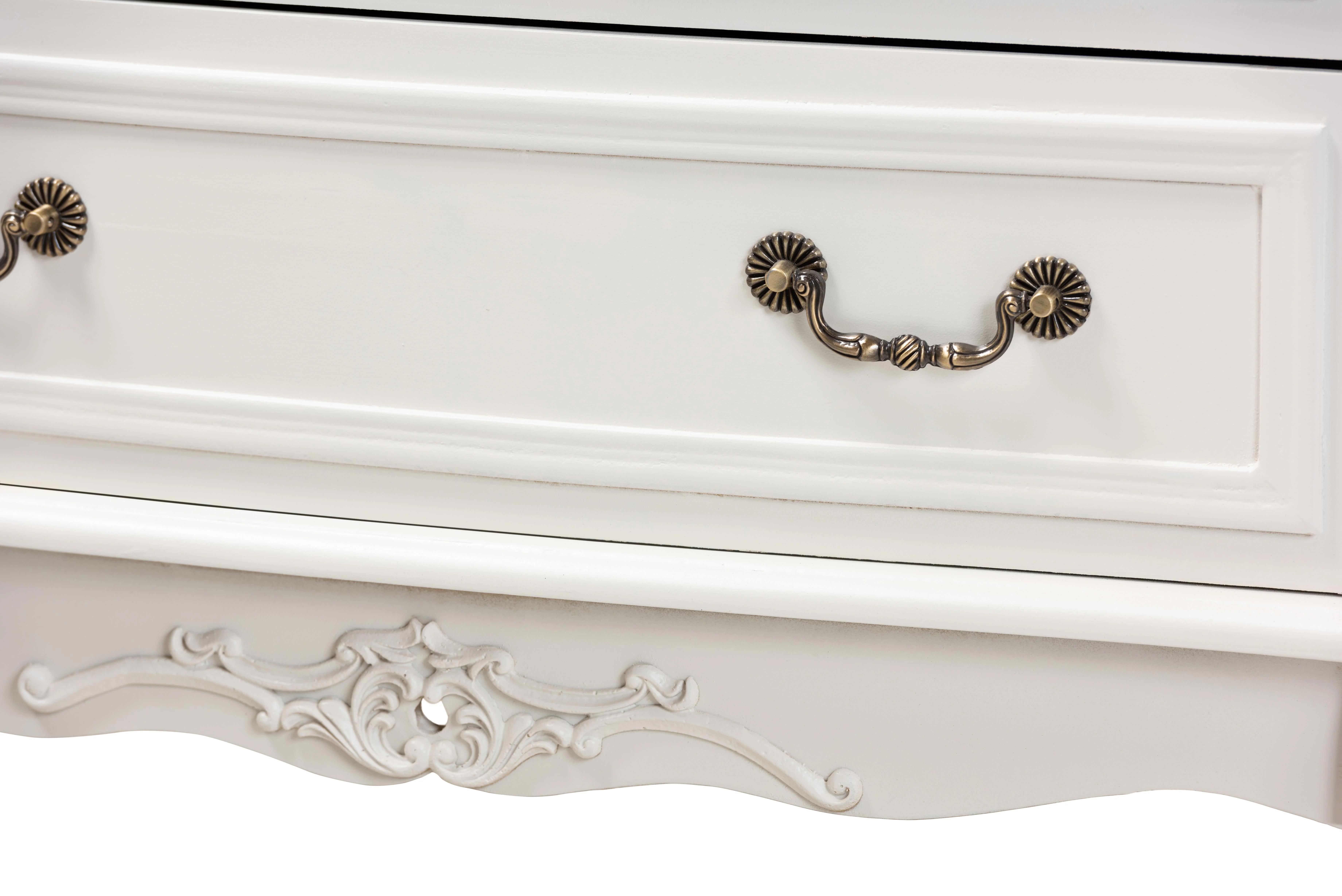 Baxton Studio Gabrielle Traditional French Country Provincial White-Finished 3-Drawer Wood Dresser