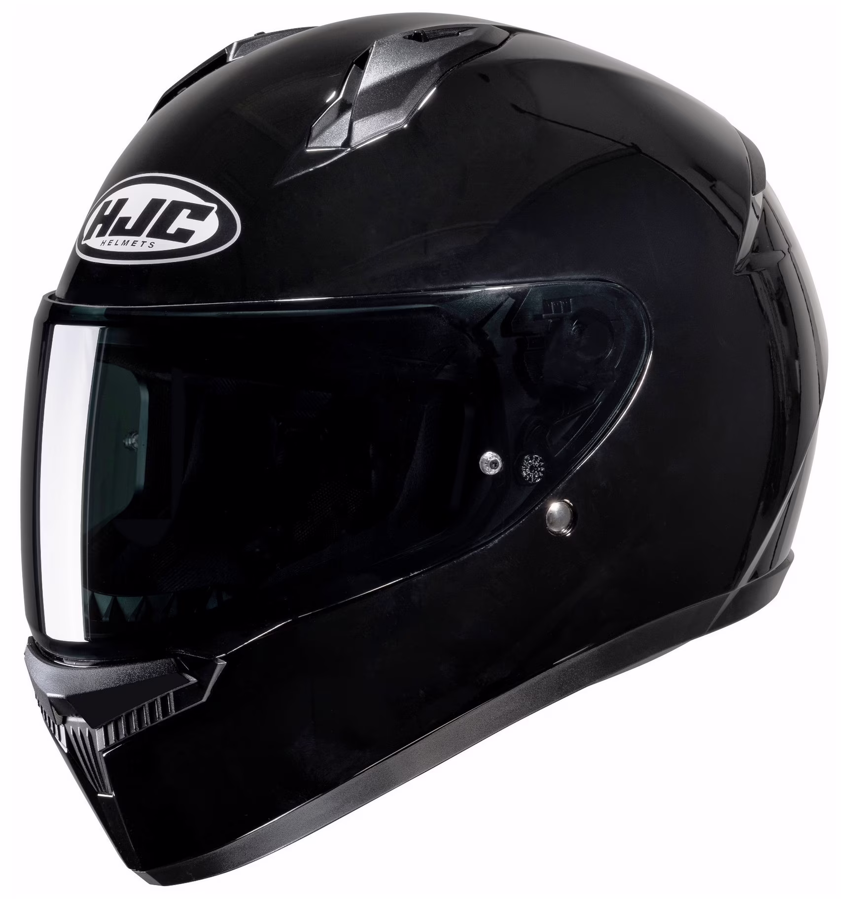 HJC C10 Solid Motorcycle Helmet Black LG