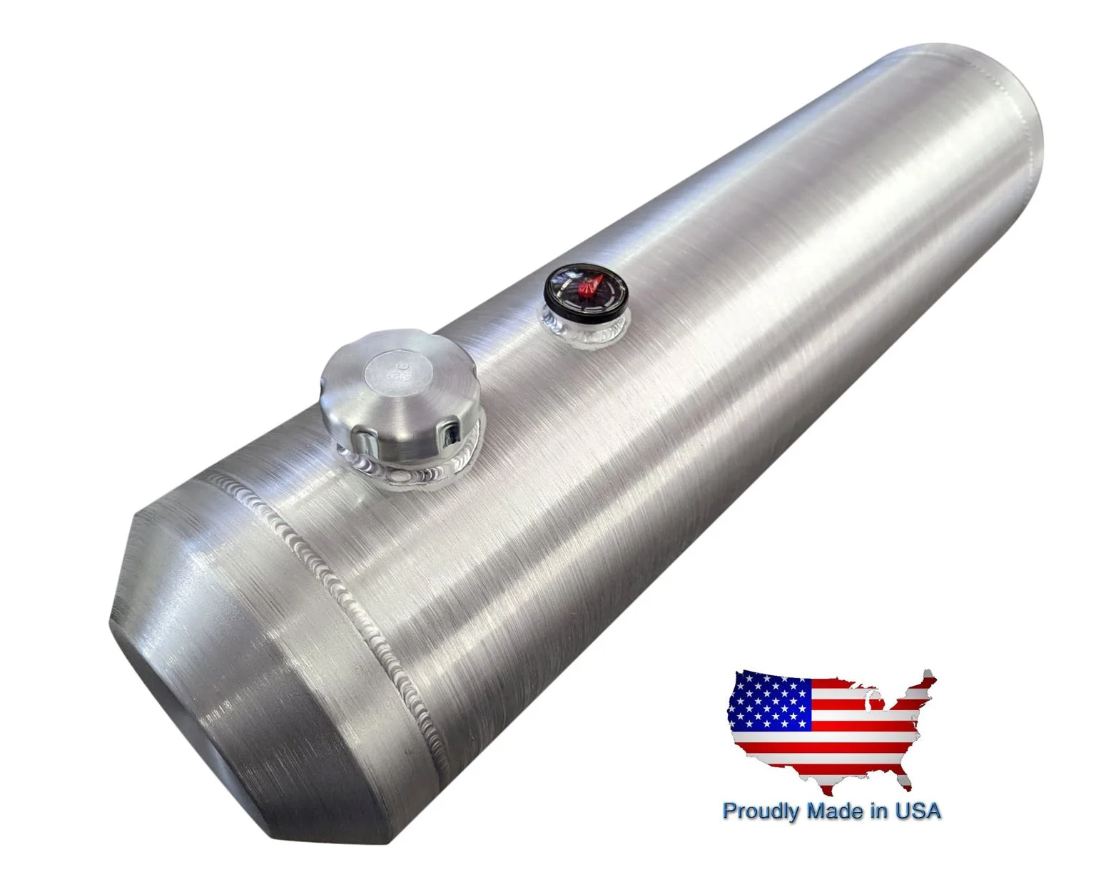 10x36 END FILL SPUN ALUMINUM GAS TANK W/ SITE GAUGE - 1/4 NPT