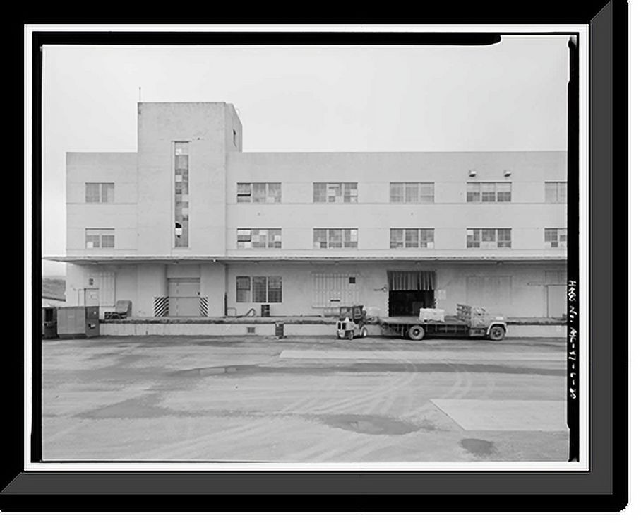 Historic Framed Print, Kodiak Naval Operating Base, General Storehouse, U.S. Coast Guard Station, Kodiak, Kodiak Island Borough, AK - 30, 17-7/8