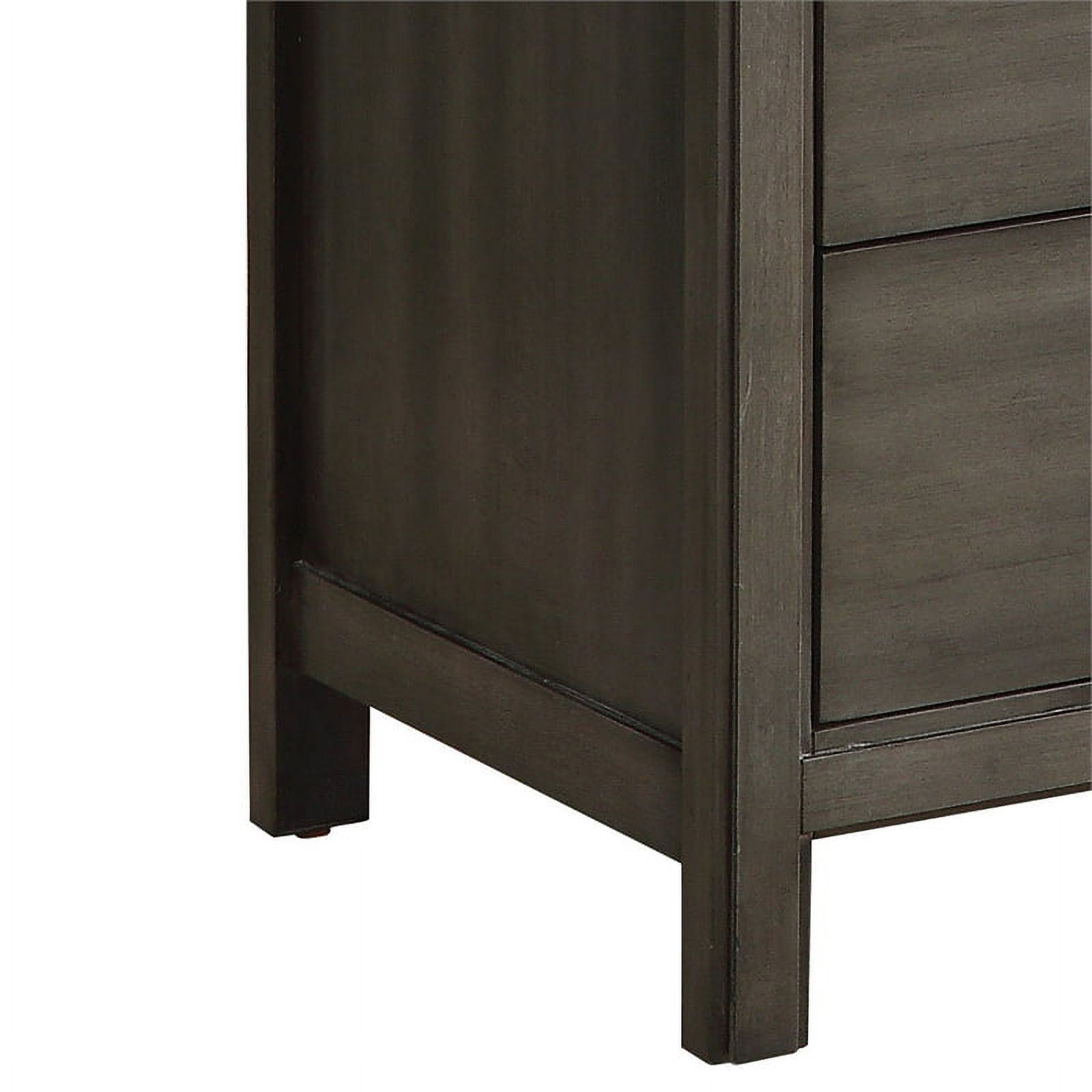 Furniture of America Vela Transitional Solid Wood 5-Drawer Chest in Gray